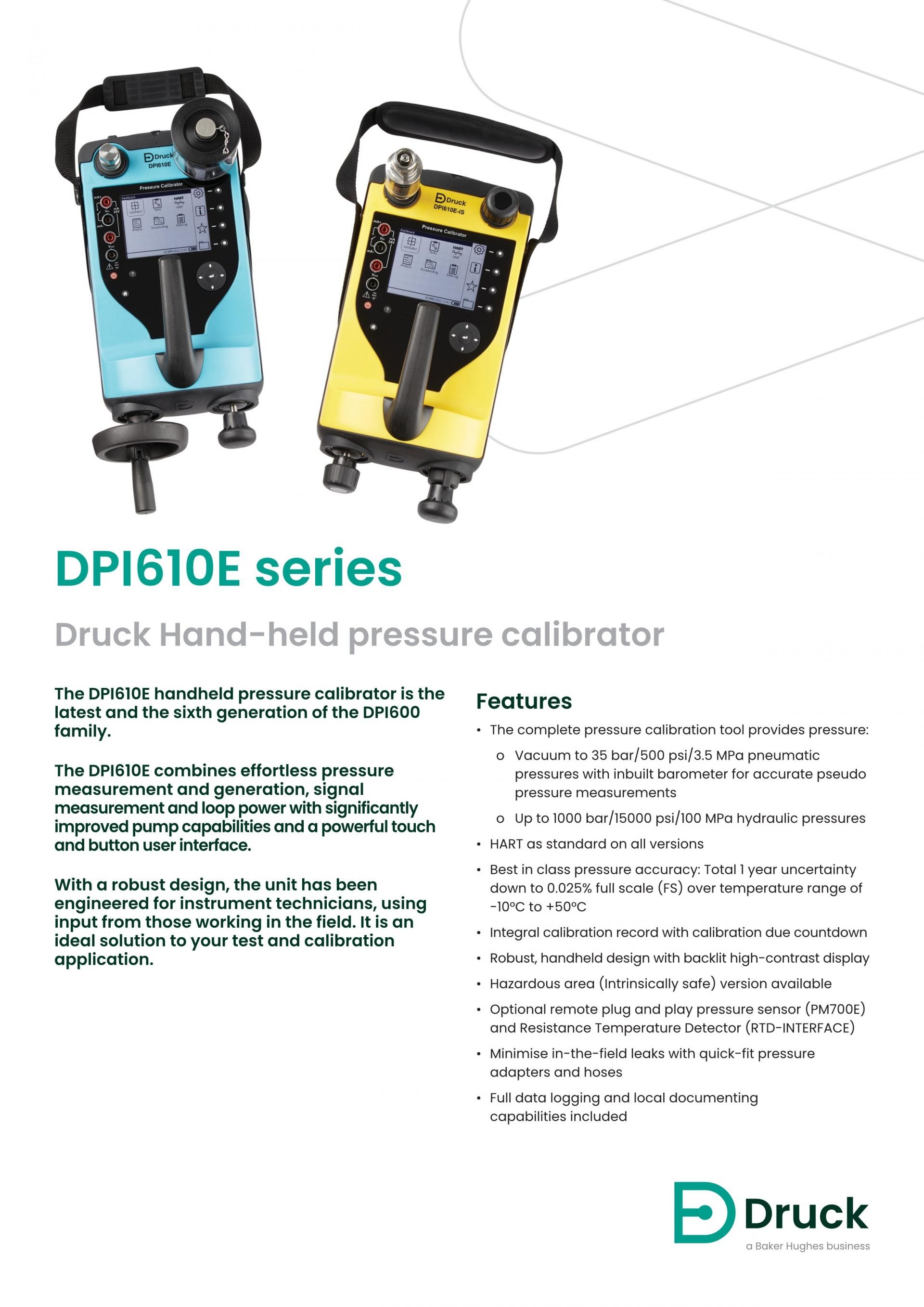 드럭 DRUCK DPI610E 휴대용 압력교정기 350mbar – 굿맨시스템 (가격문의)