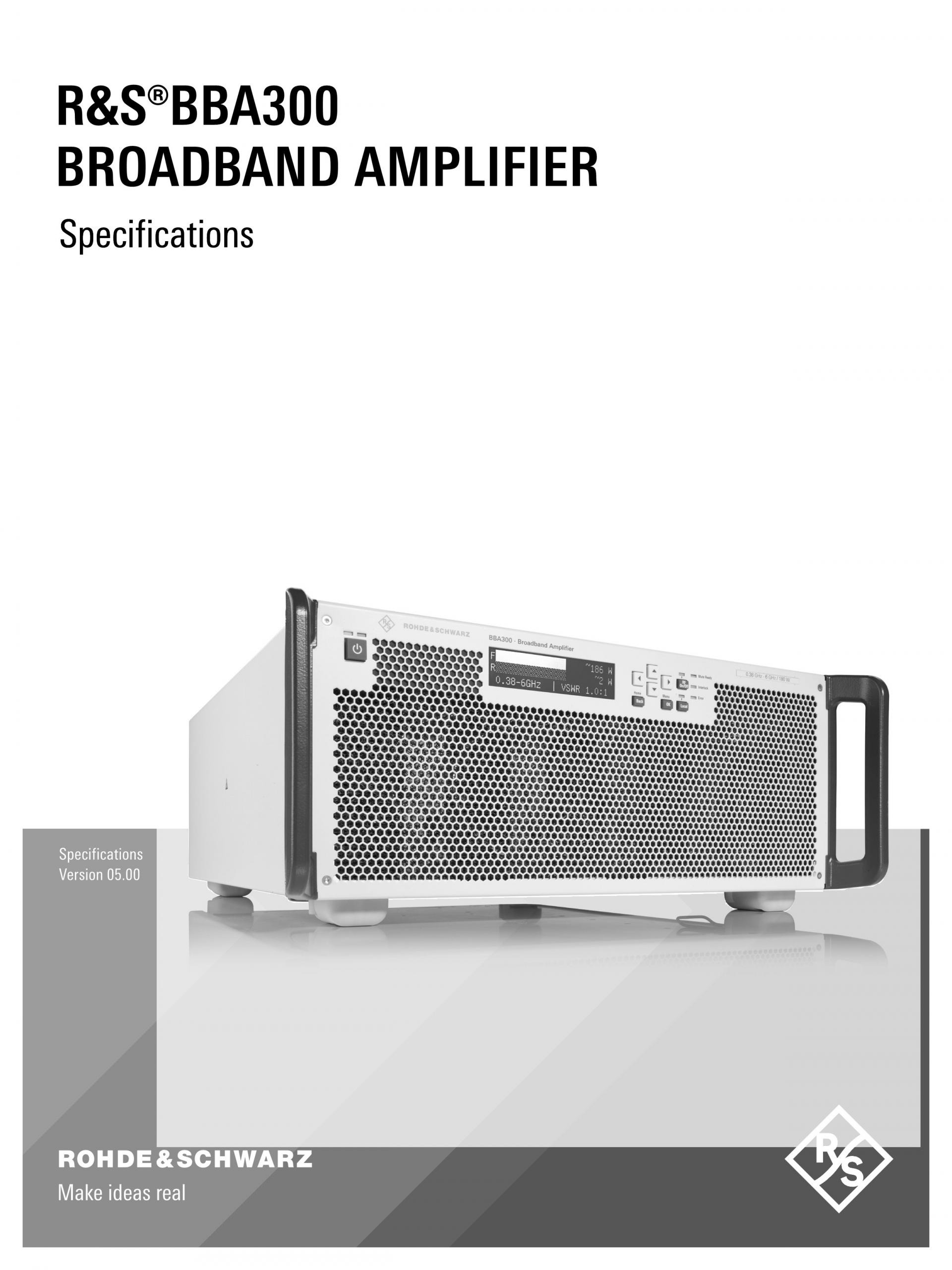 ROHDE & SCHWARZ 로데슈바르츠 로데슈바르즈 BBA300 – 광대역 증폭기 (가격문의)