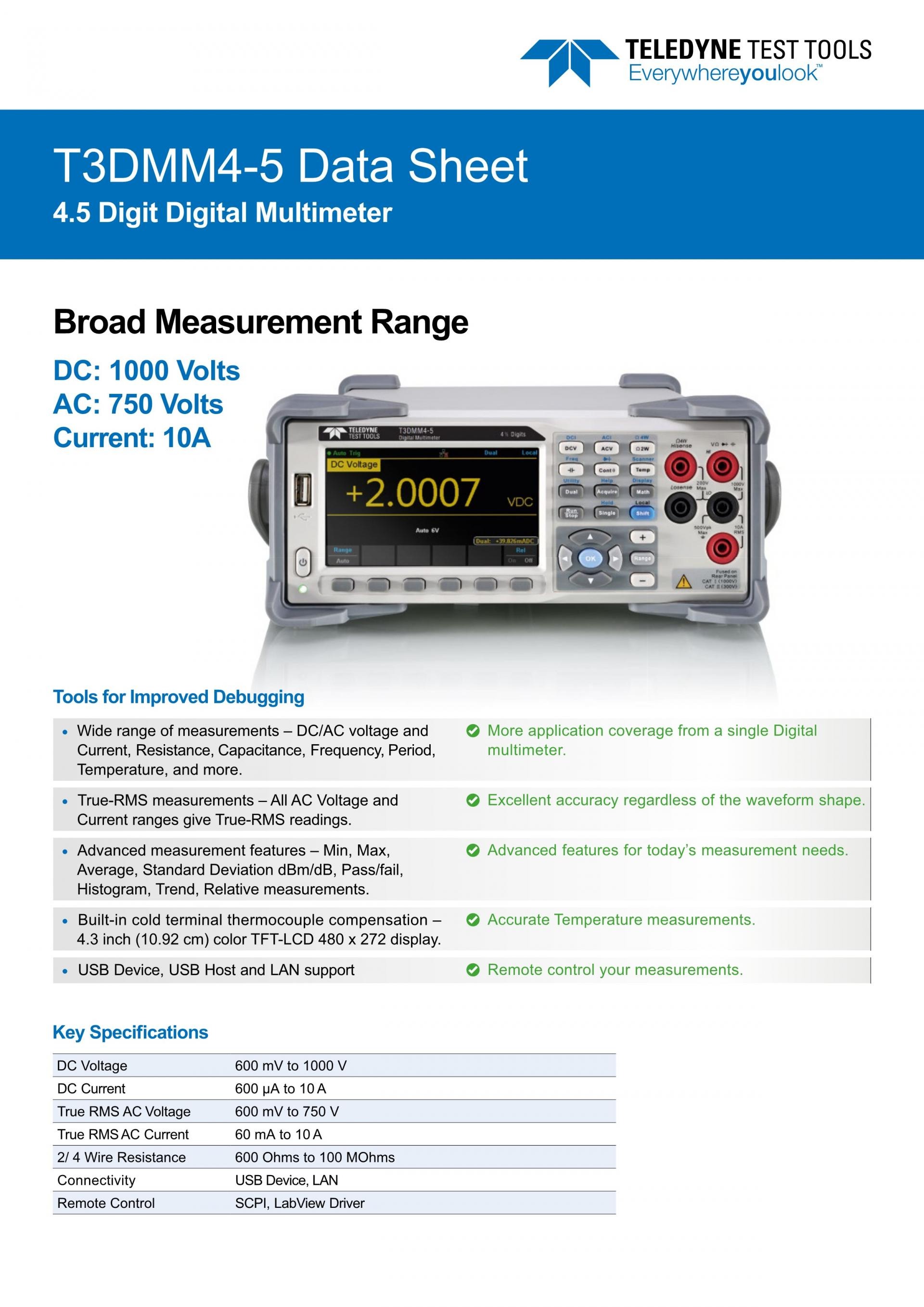 LECROY 르크로이 T3DMM 시리즈 디지털 멀티미터 () T3DMM4-5 / T3DMM6-5 – 굿맨시스템
