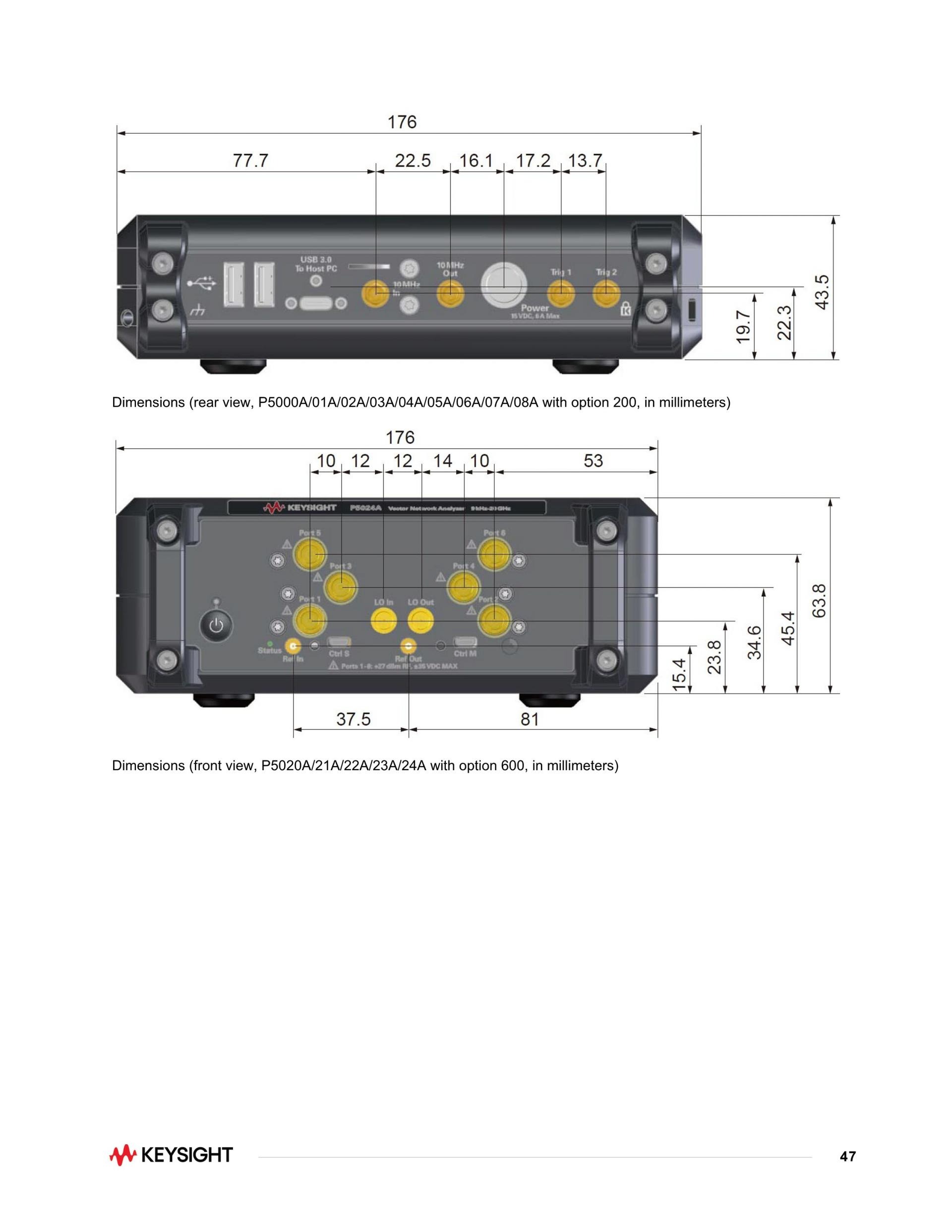 KEYSIGHT 키사이트 P5024A Streamline USB 벡터 네트워크 분석기, 20 GHz