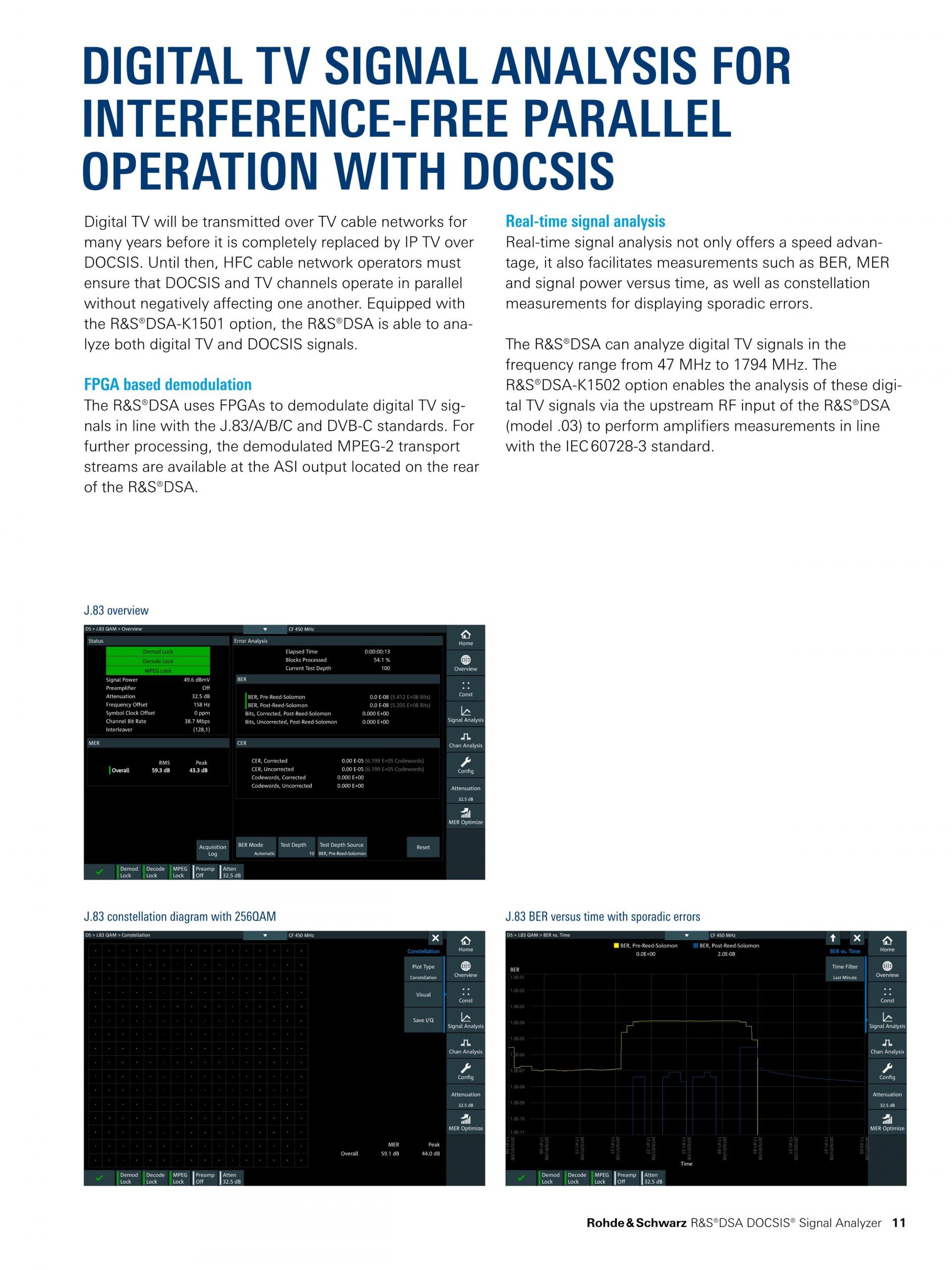로데슈바르즈 ROHDE & SCHWARZ - DSA DOCSIS 신호 분석기 (가격문의)