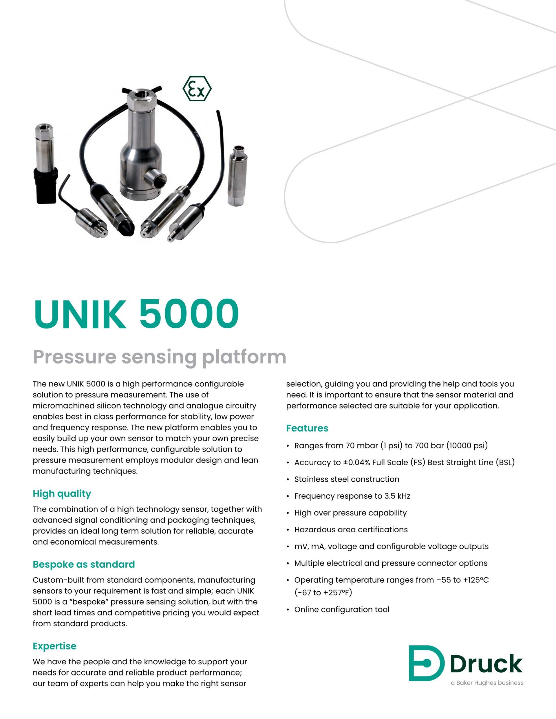 DRUCK 드럭 UNIK5000 커스터마이징 압력센서 – 굿맨시스템 (가격문의)