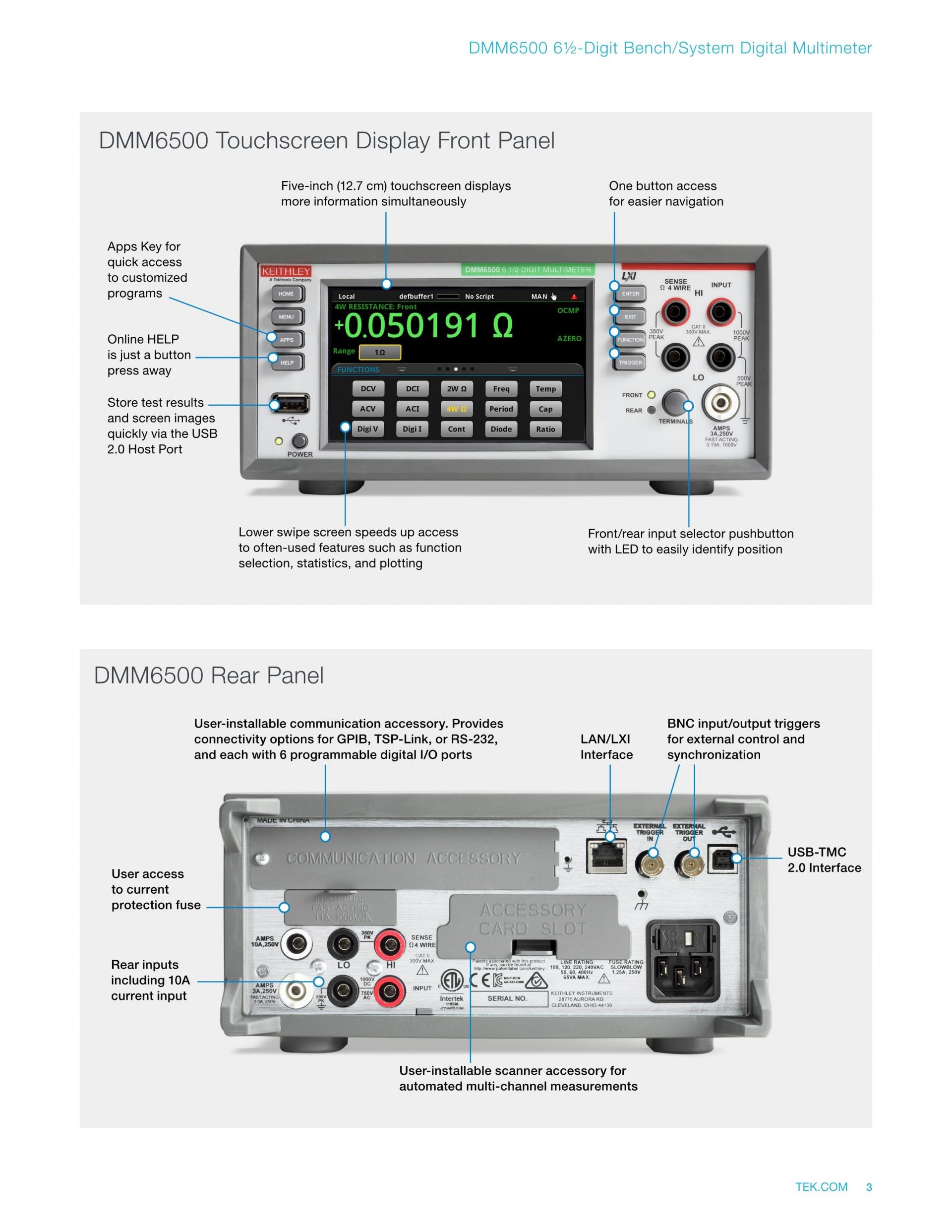 TEKTRONIX Keithley 텍트로닉스 키슬리 DMM6500 멀티미터 (가격문의)