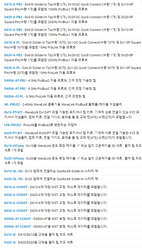 르크로이 LECROY WAVELINK 차동프로브 4~6GHz (가격문의) D410-A-PB2 – 굿맨시스템 (가격문의) /D410-A-PL/D420-A-PB2/D420-A-PL/D610-A-PB2/D610-A-PL 등