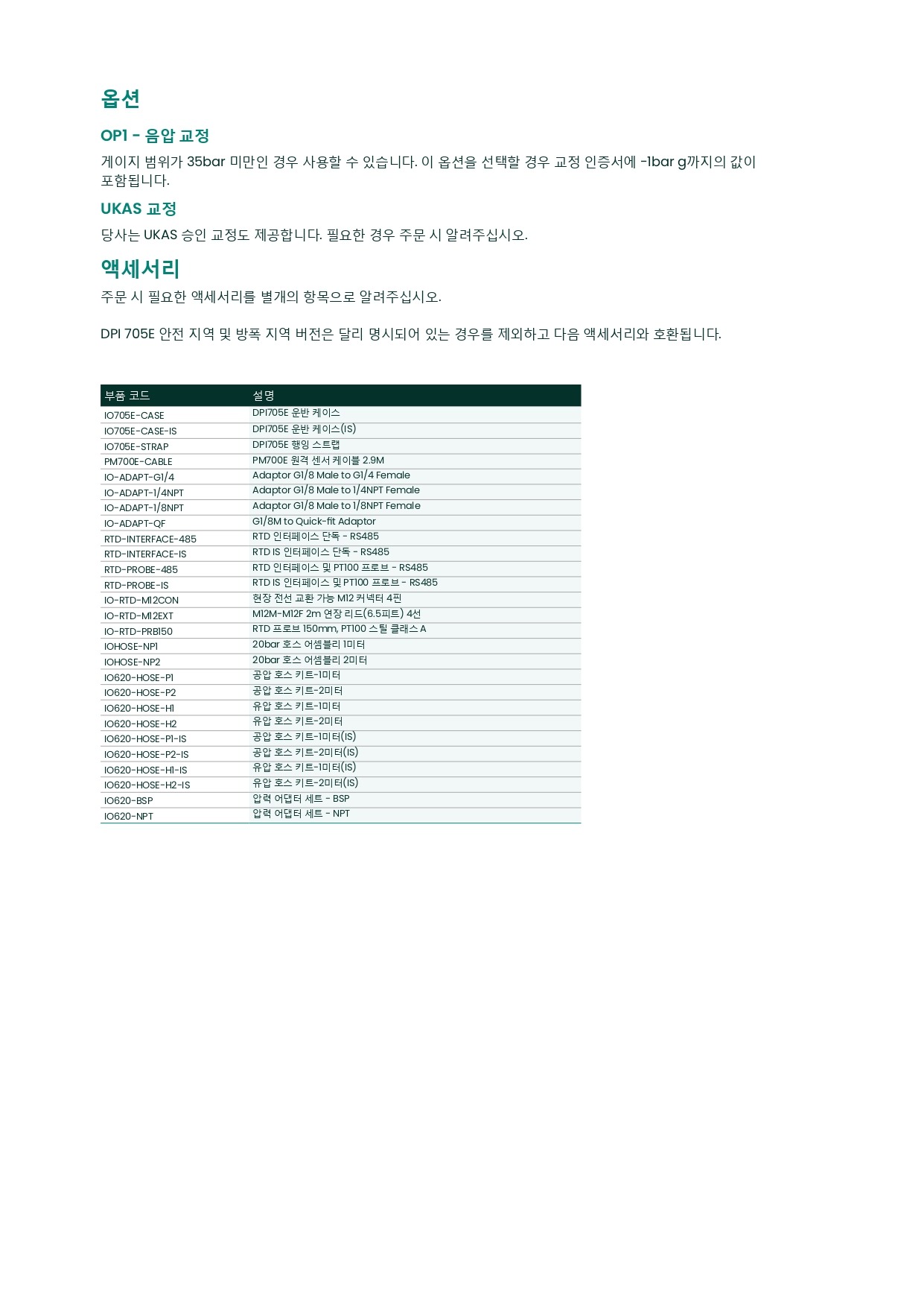 DRUCK 드럭 DPI705e 휴대용 압력인디게이터 (0.1%~0.025%) - 가격문의