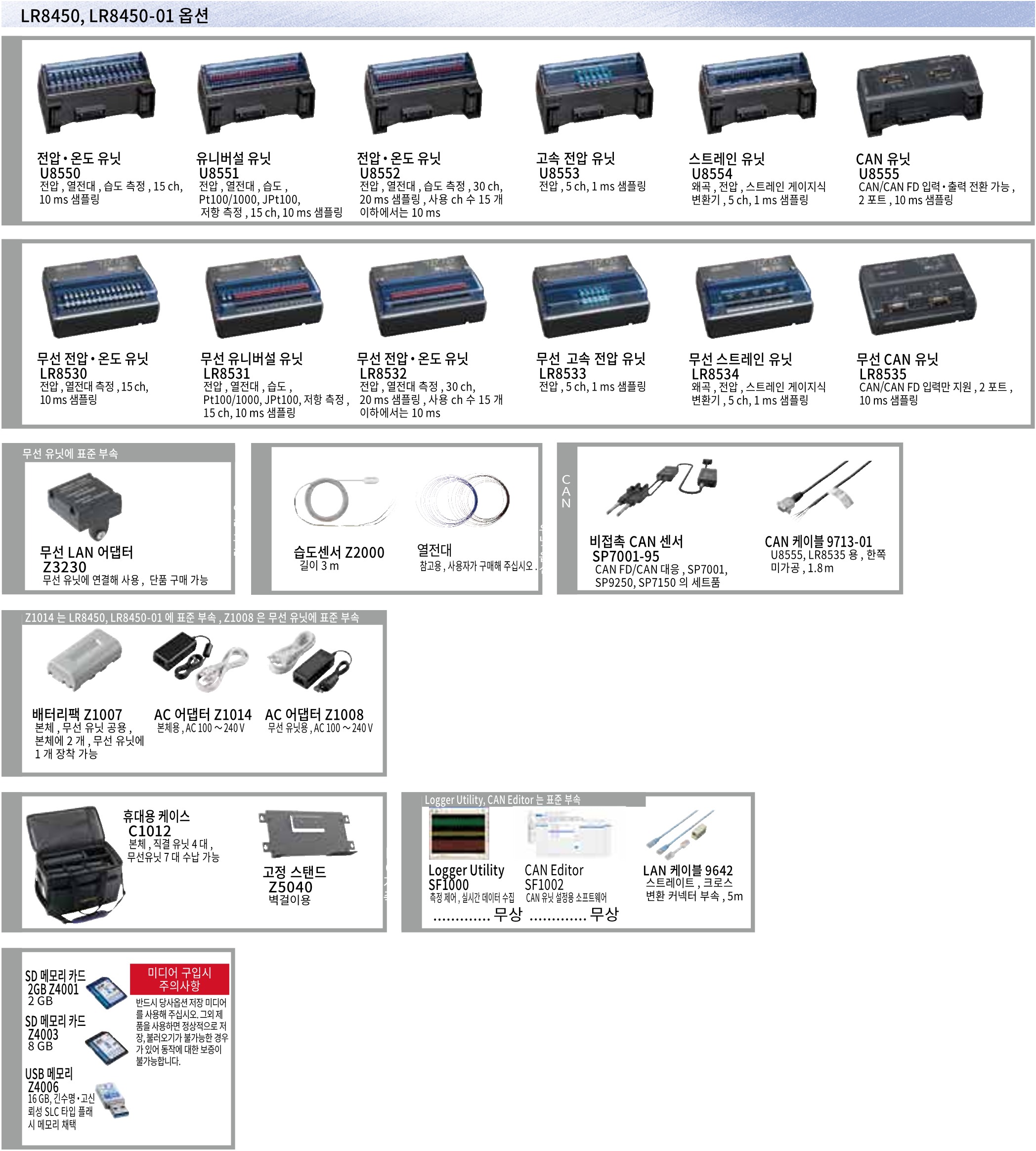 히오키 HIOKI LR8450 메모리 하이로거 (Max.120~330ch) (가격문의)