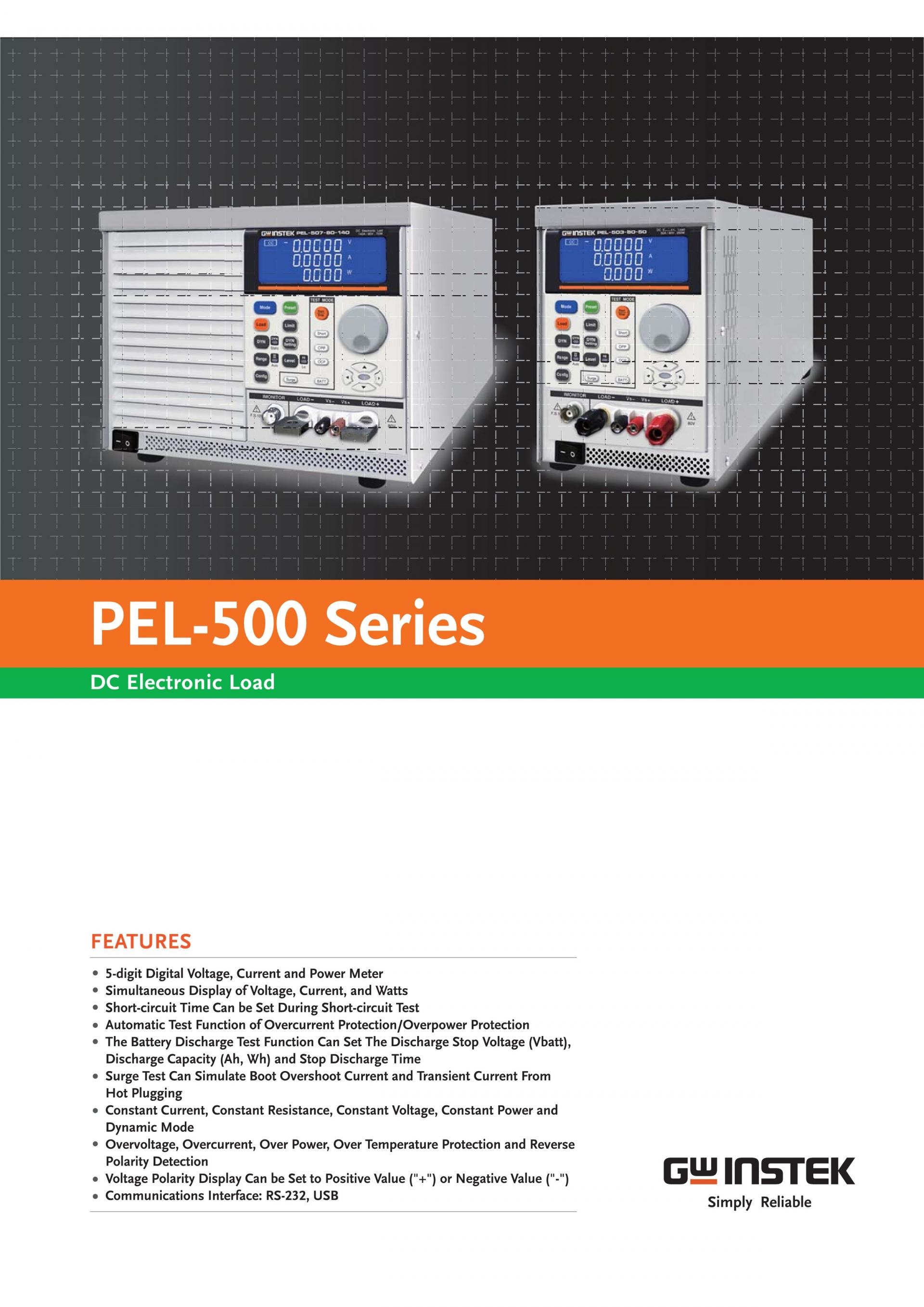 GW INSTEK 굿윌 인스텍 굿윌인스텍 PEL-503-80-50 프로그래머블 벤치탑DC전자부하 (가격문의)