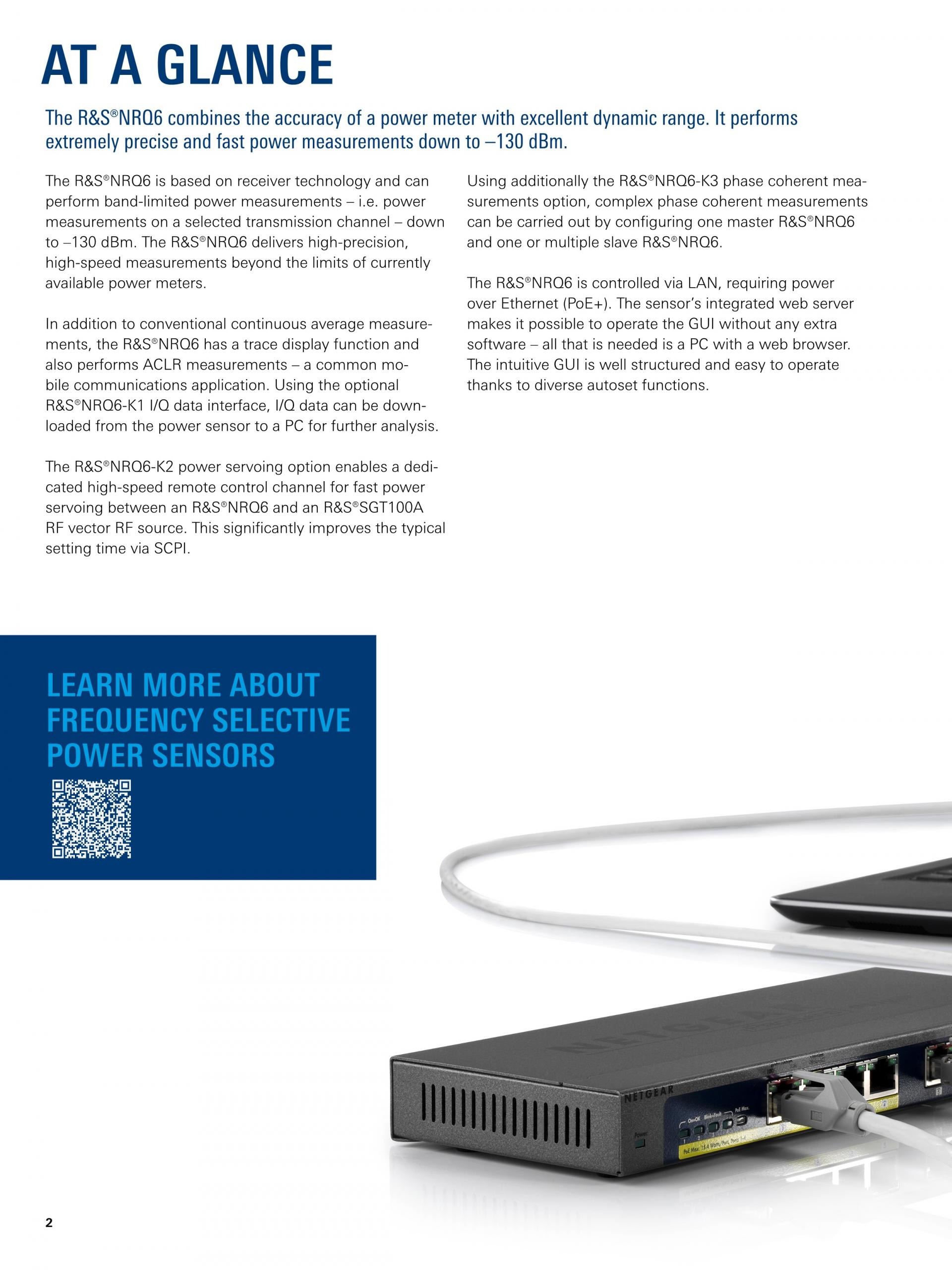 로데슈바르즈 ROHDE & SCHWARZ NRQ6 주파수 선택형 파워 센서 (가격문의) – 굿맨시스템