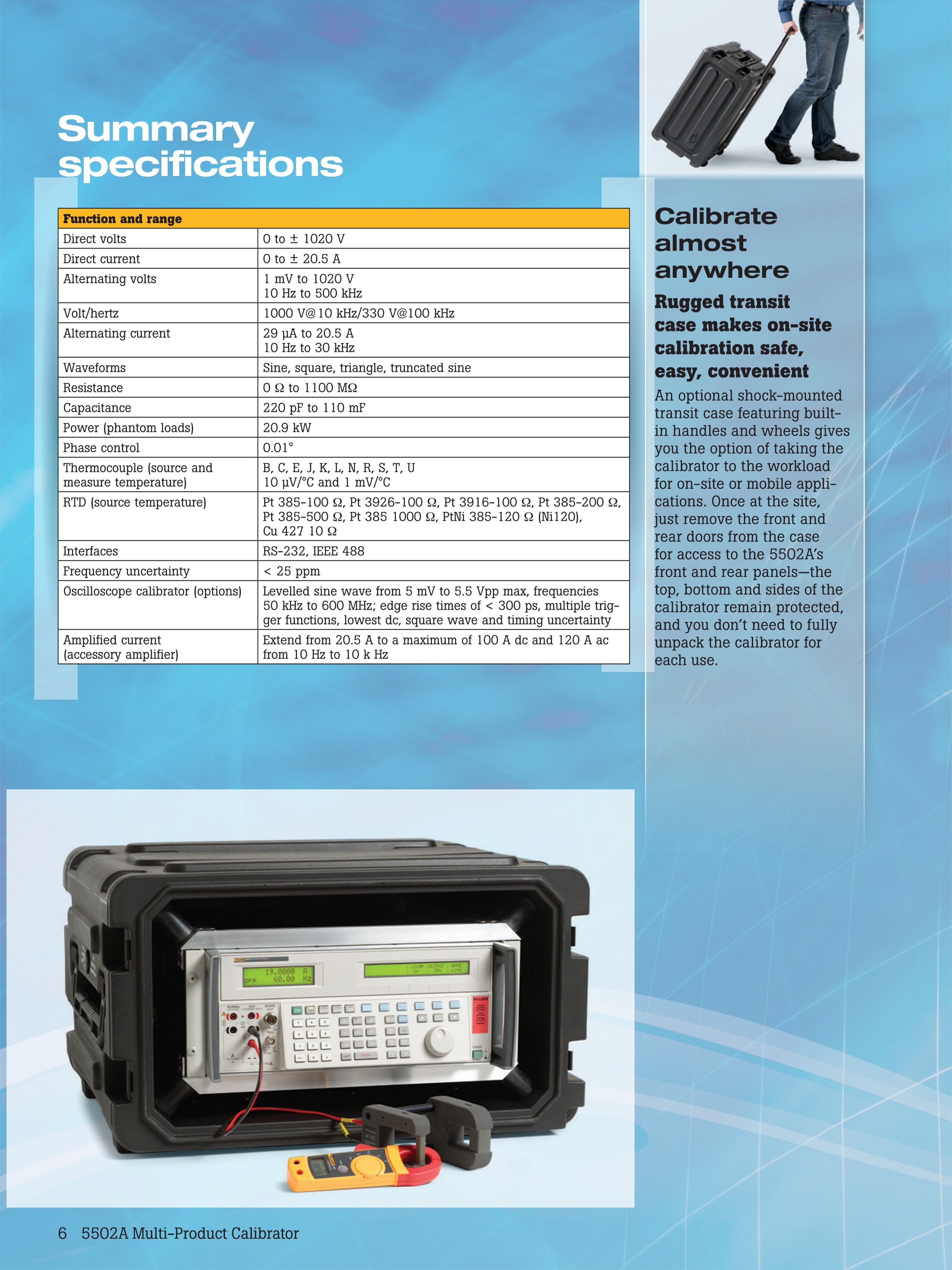 플루크 FLUKE 5502A 멀티제품 교정기 (가격문의)