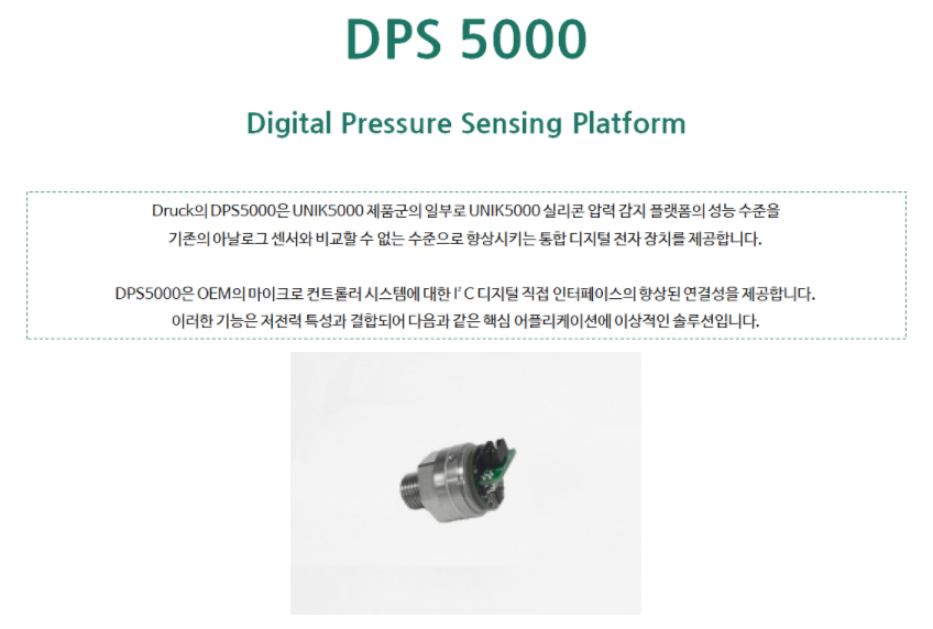 DRUCK 드럭 DPS5000 디지털 압력센서 - 가격문의