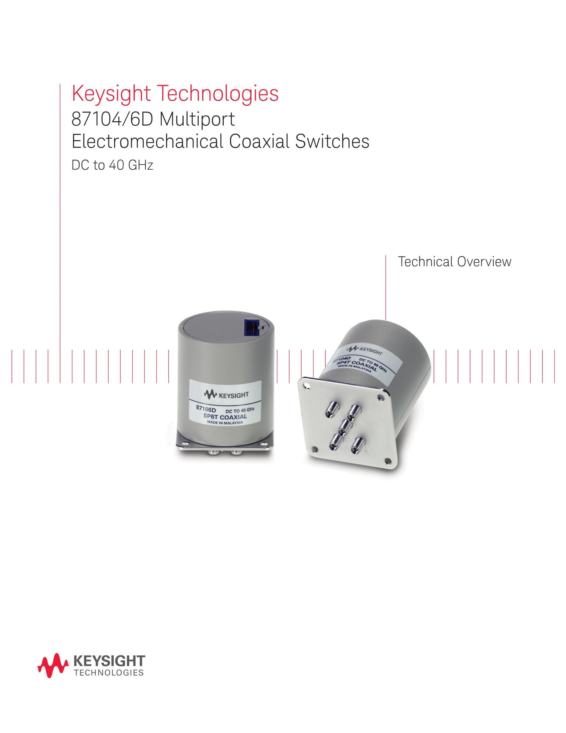 87104d KEYSIGHT 87104D 키사이트 멀티포트 전기기계 동축 스위치, DC ~ 40 GHz, SP4T