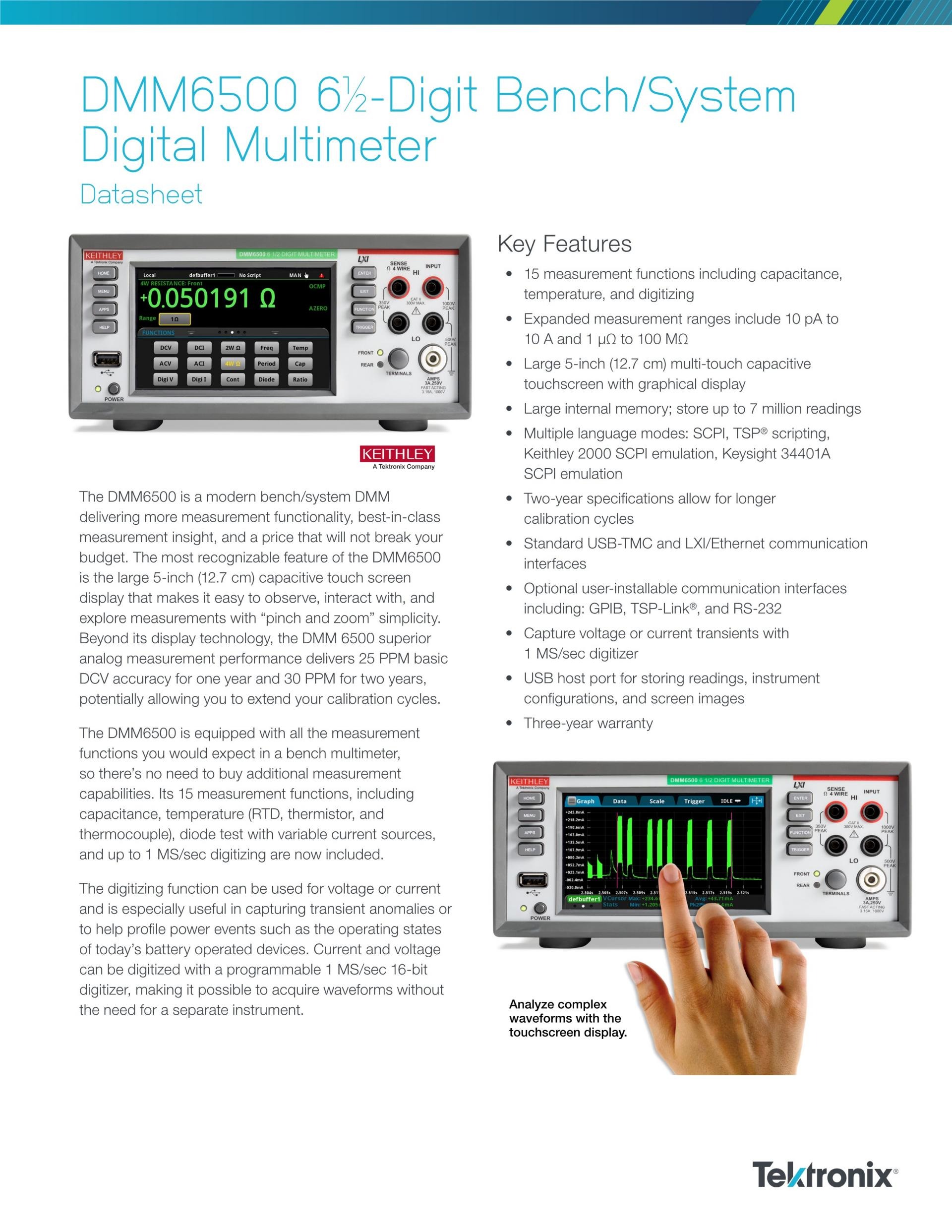 TEKTRONIX Keithley 텍트로닉스 키슬리 DMM6500 멀티미터 ()