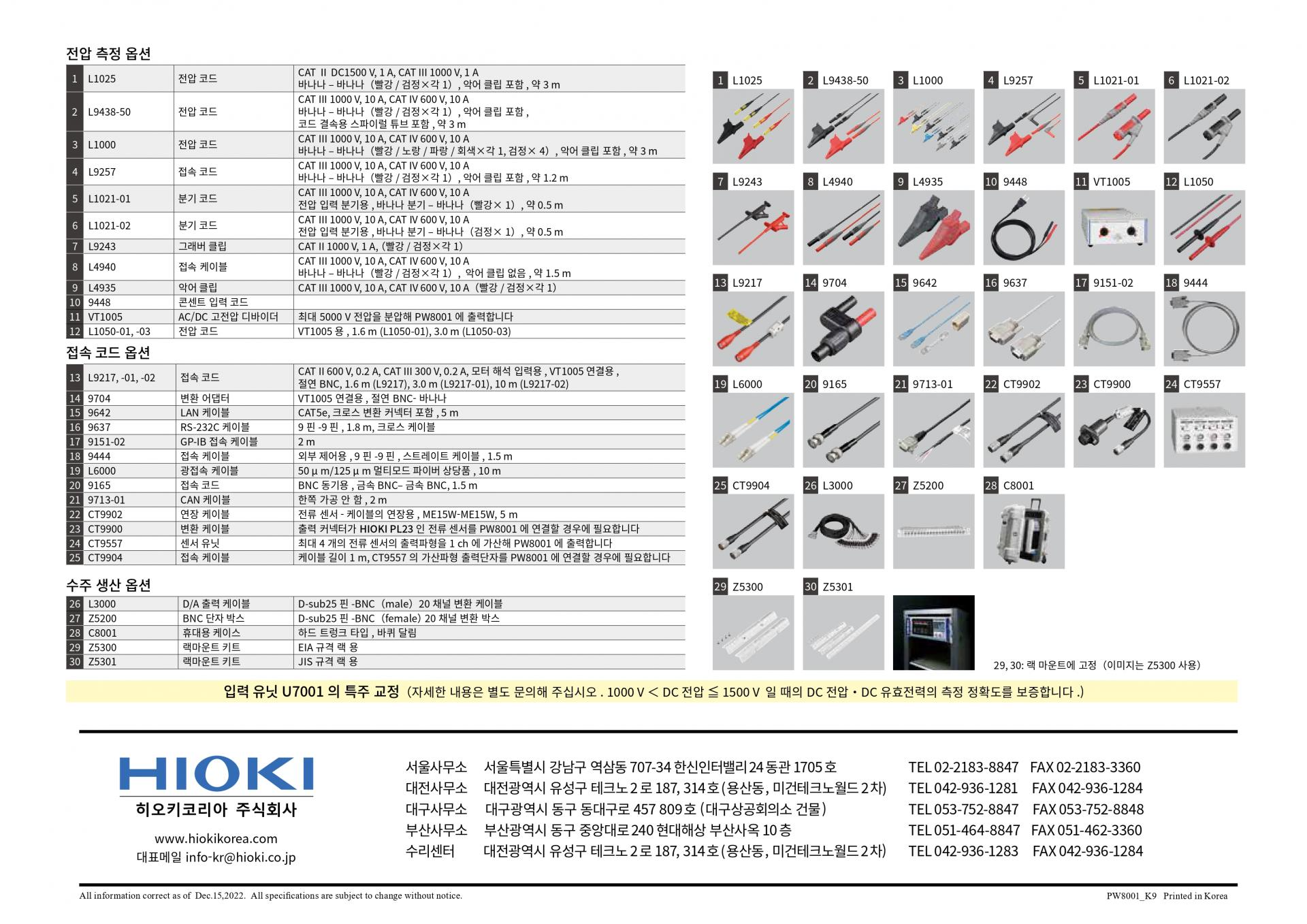 HIOKI 히오키 PW8001 파워 아날라이저 (가격문의)