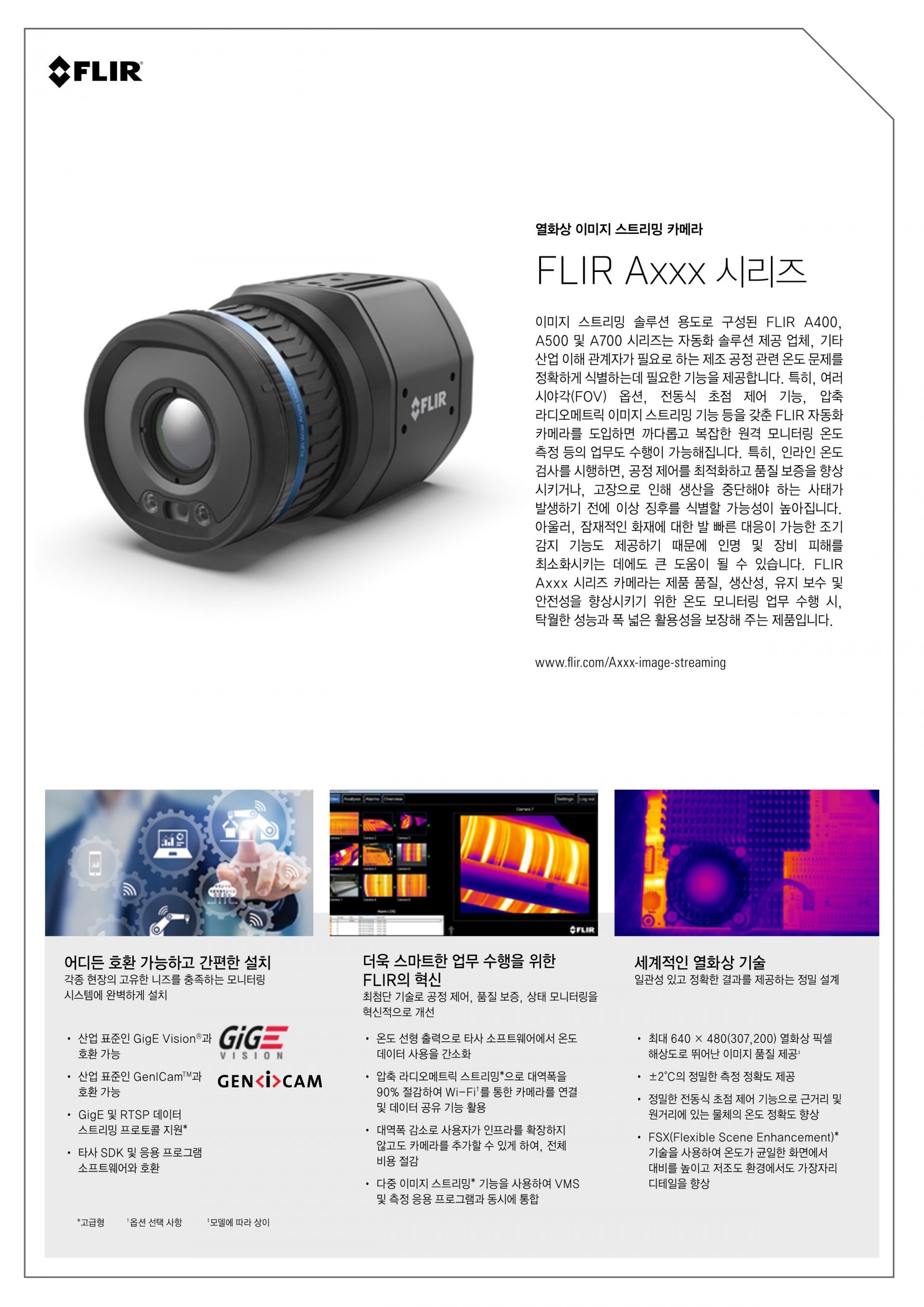 FLIR 플리어 AXXX SERIES 이미지 스트리밍 열화상 카메라 ()
