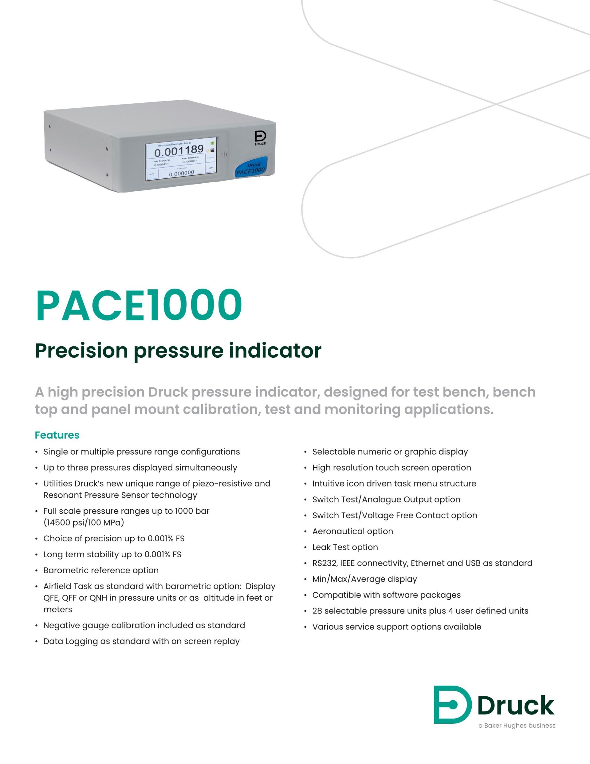 드럭 DRUCK PACE1000 (가격문의) 디지털 압력 인디게이터 <0.02%~0.005%>