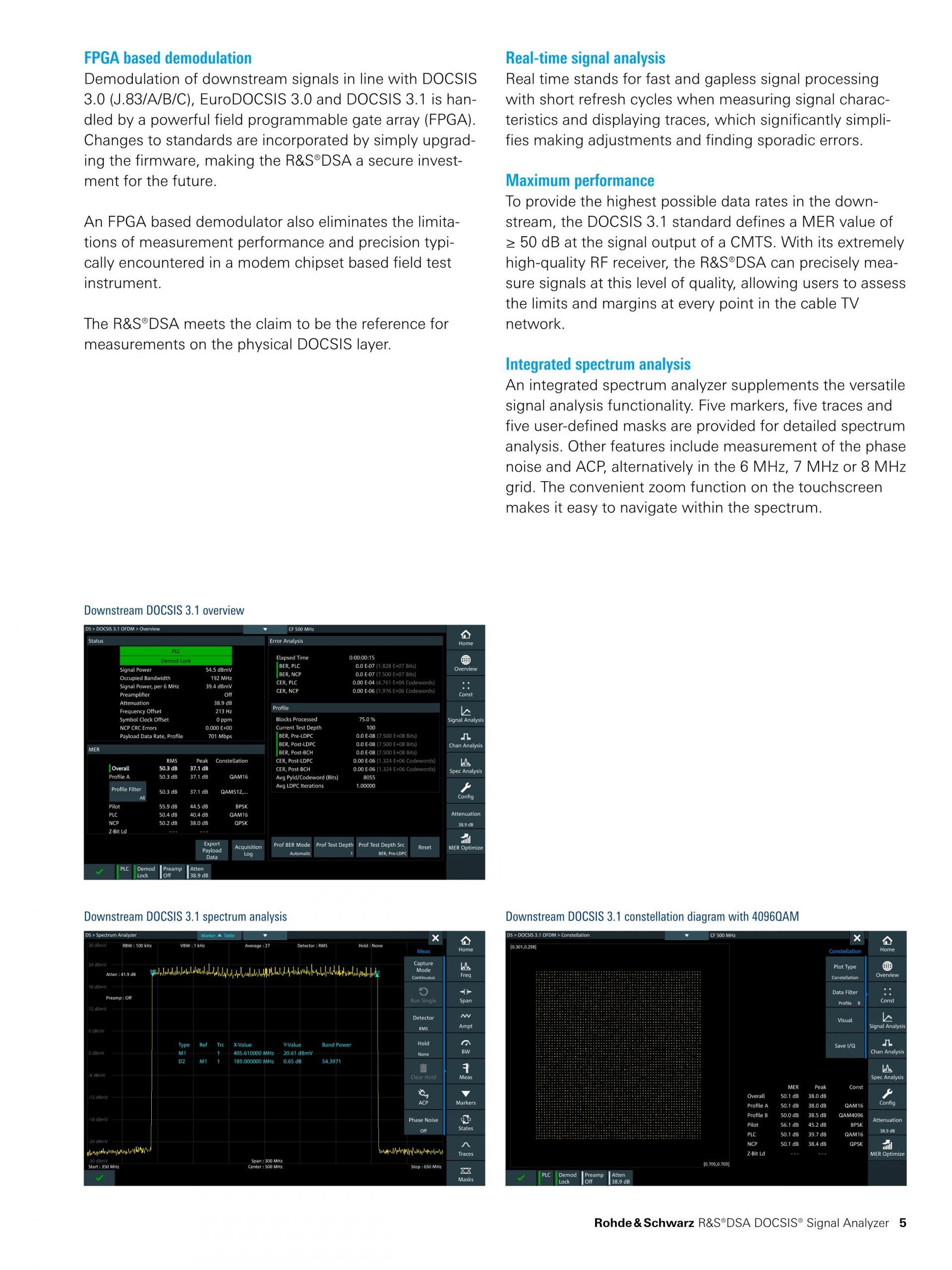 로데슈바르즈 ROHDE & SCHWARZ - DSA DOCSIS 신호 분석기 (가격문의)