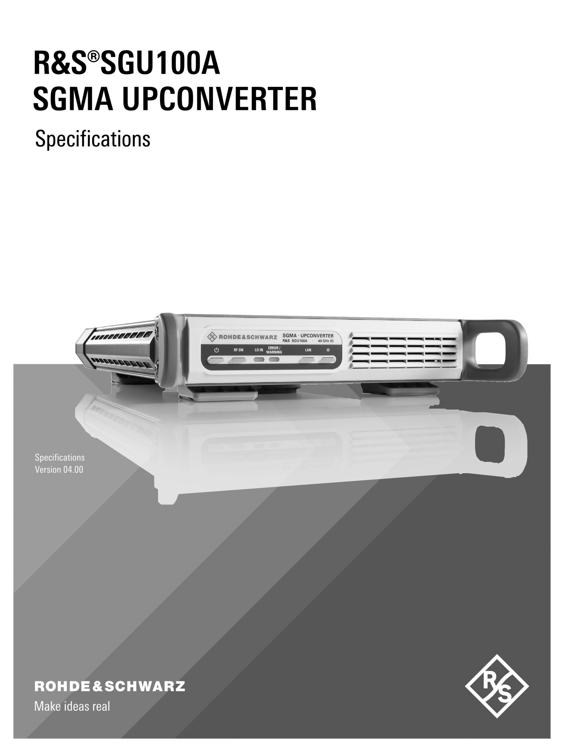 ROHDE & SCHWARZ 로데슈바르츠 로데슈바르즈 SGU100A SGMA 업컨버터 – 굿맨시스템 (가격문의)