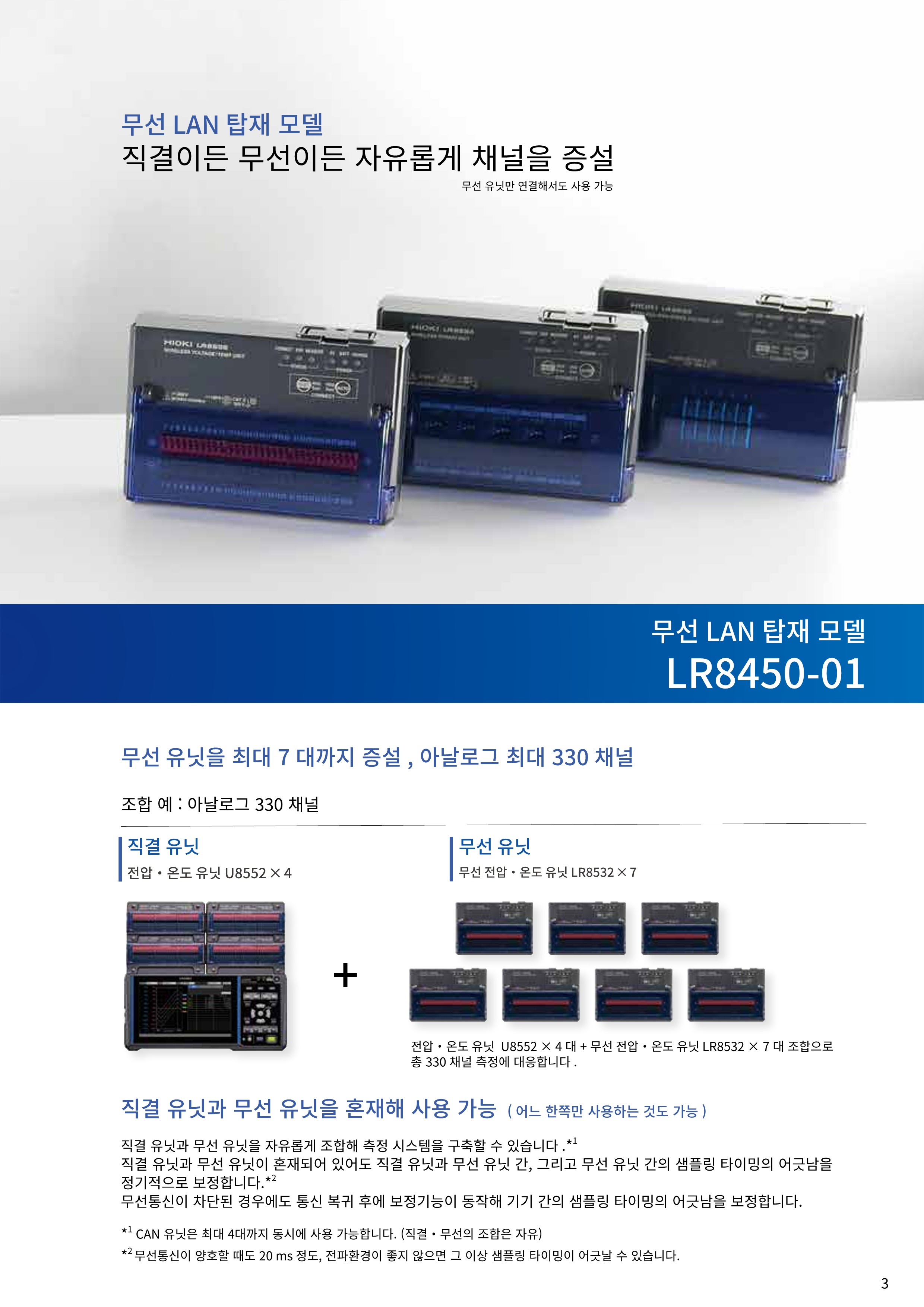 히오키 HIOKI LR8450-01 메모리 하이로거 (Max.330ch) (가격문의)