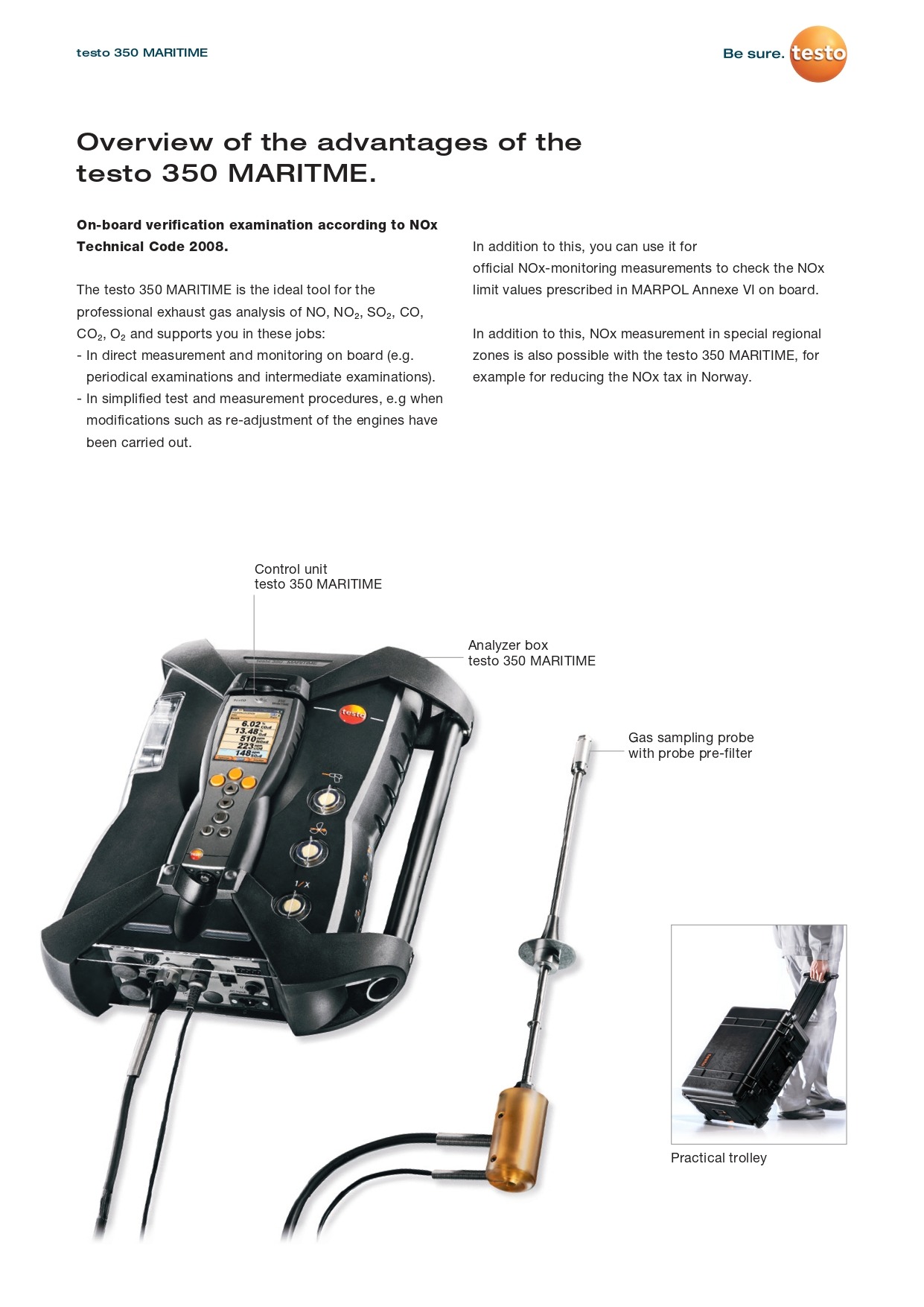 테스토 TESTO 350-Maritime 선박용 연소가스 분석 시스템 (가격문의)