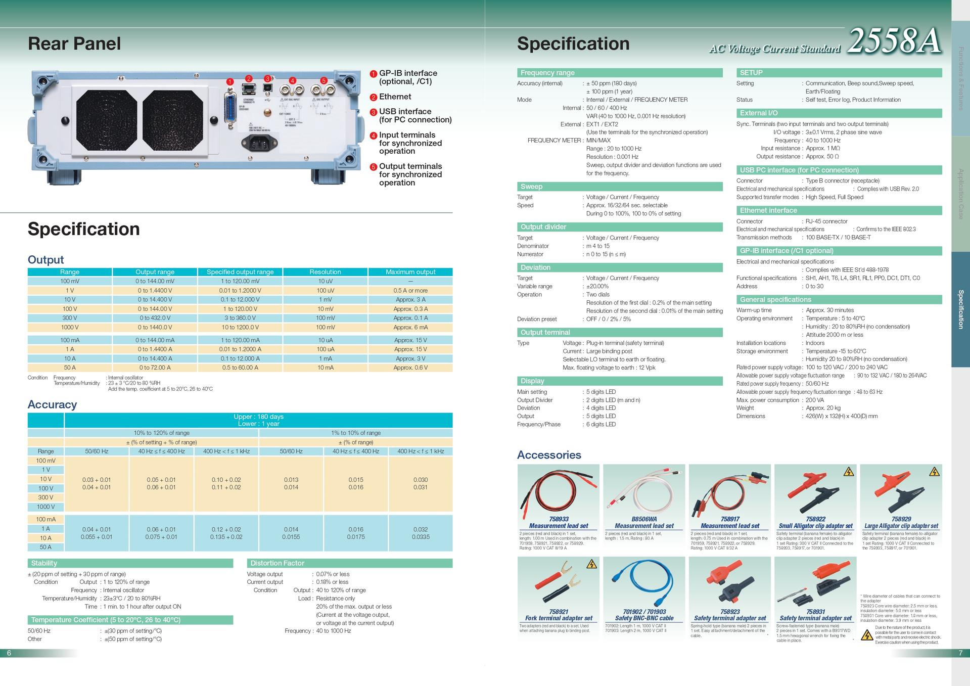 YOKOGAWA 요꼬가와 2558A | AC 교류표준발생기 (가격문의)