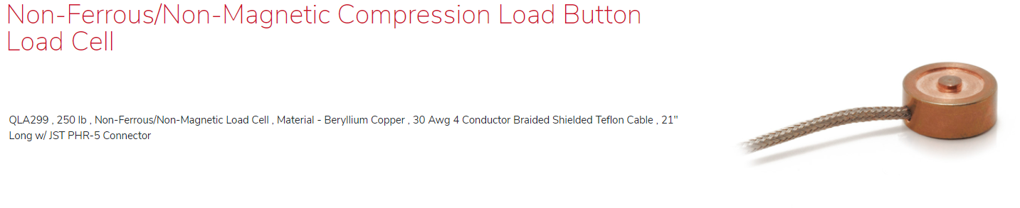 FUTEK 퓨텍 QLA299 Non-Ferrous/Non-Magnetic Compression Load Button Load Cell - QSH01133 ()
