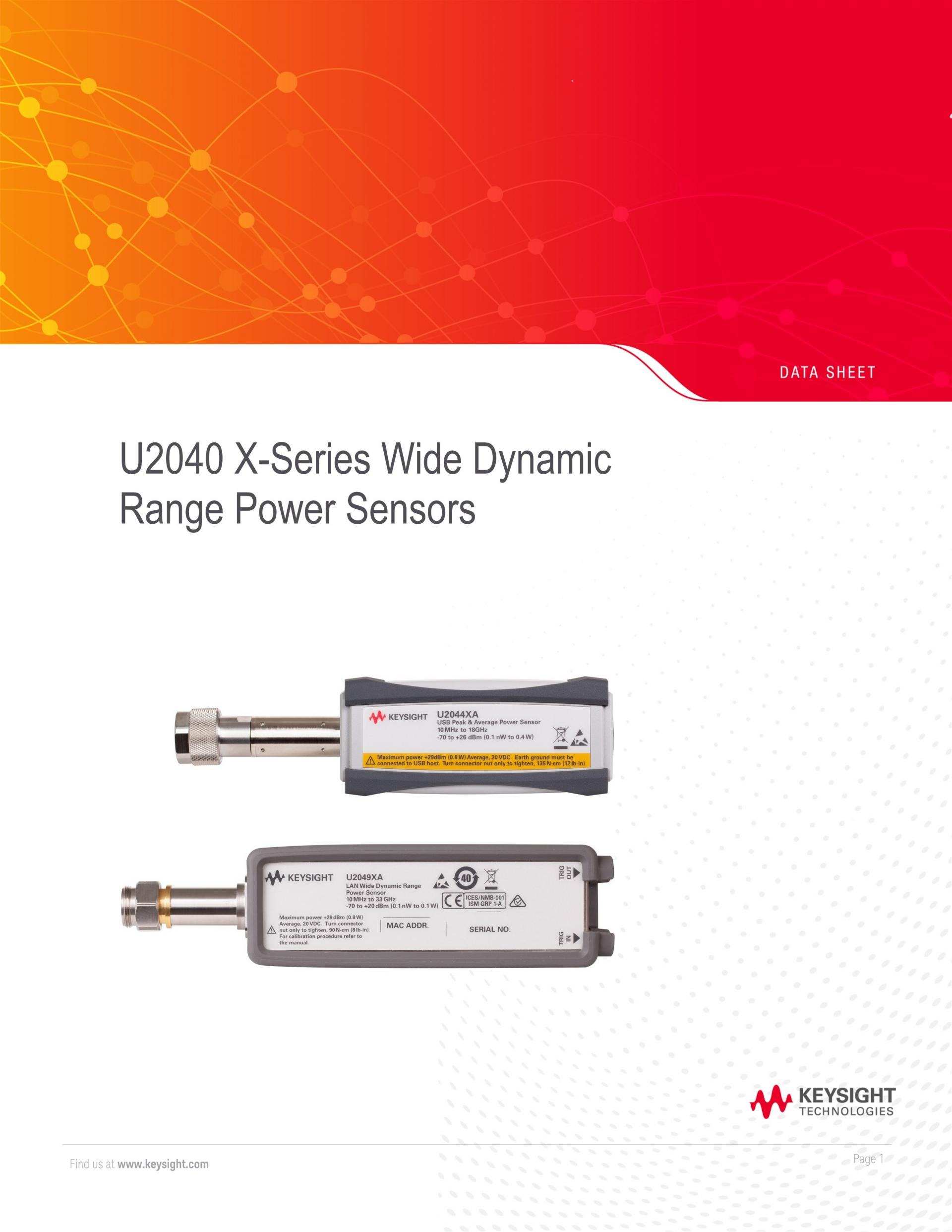 키사이트 KEYSIGHT U2049XA 10 MHz ~ 33 GHz LAN 피크 및 평균 전력 센서 – 굿맨시스템 (가격문의)