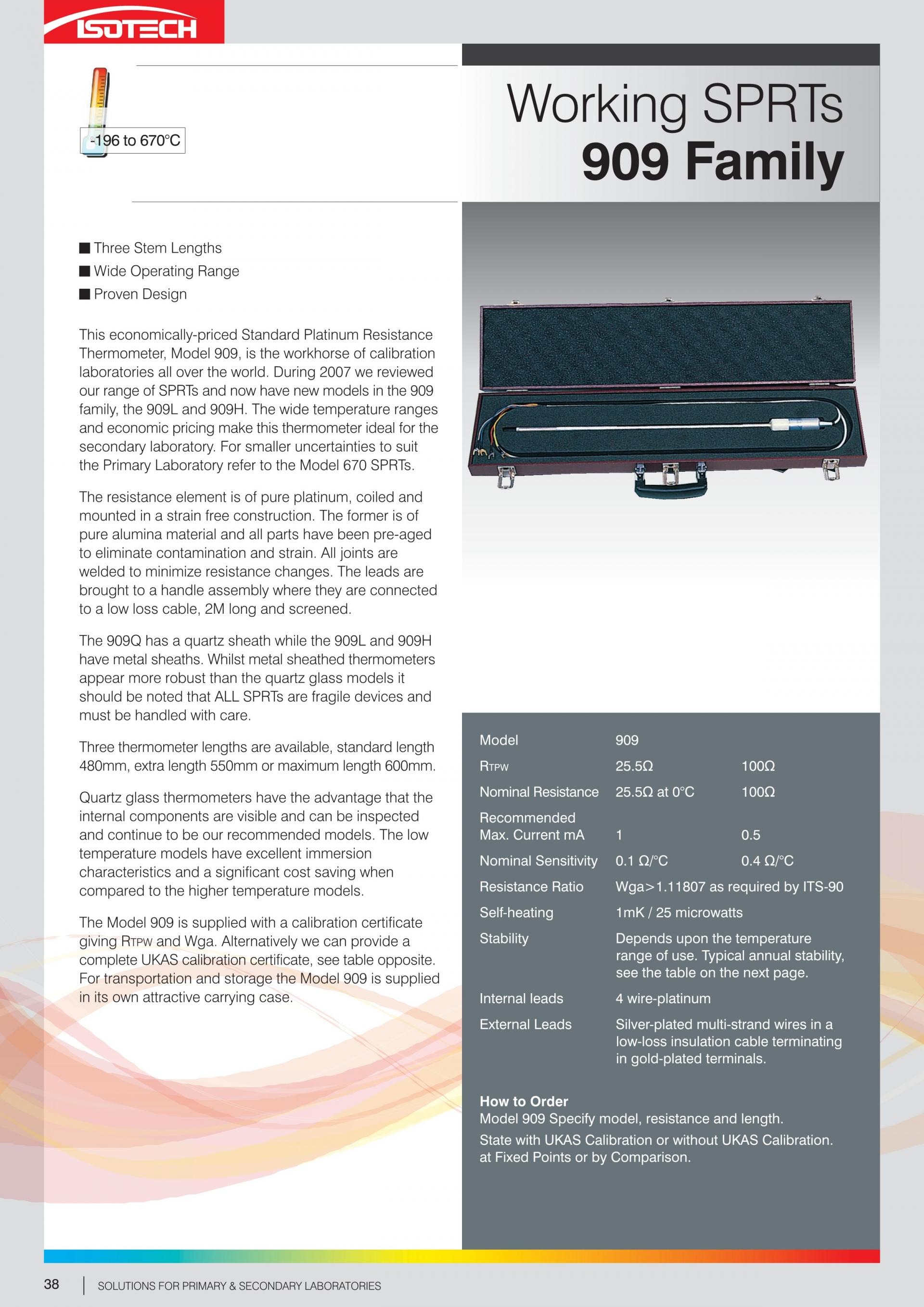 ISOTECH 아이소텍 909 SPRTs 표준 온도센서(2nd Secondary SPRT) - 가격문의 – 굿맨시스템 (가격문의)