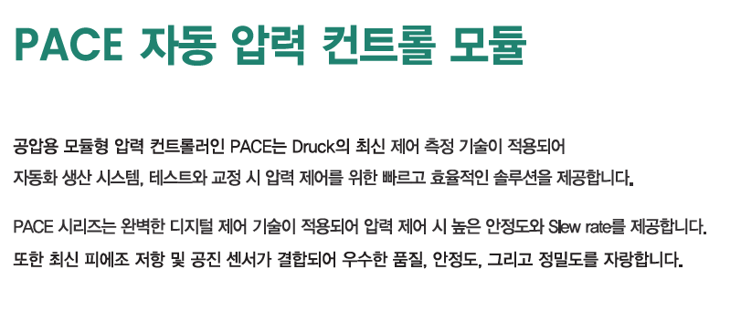드럭 DRUCK PACE5000 – 1CH 압력 컨트롤러 -