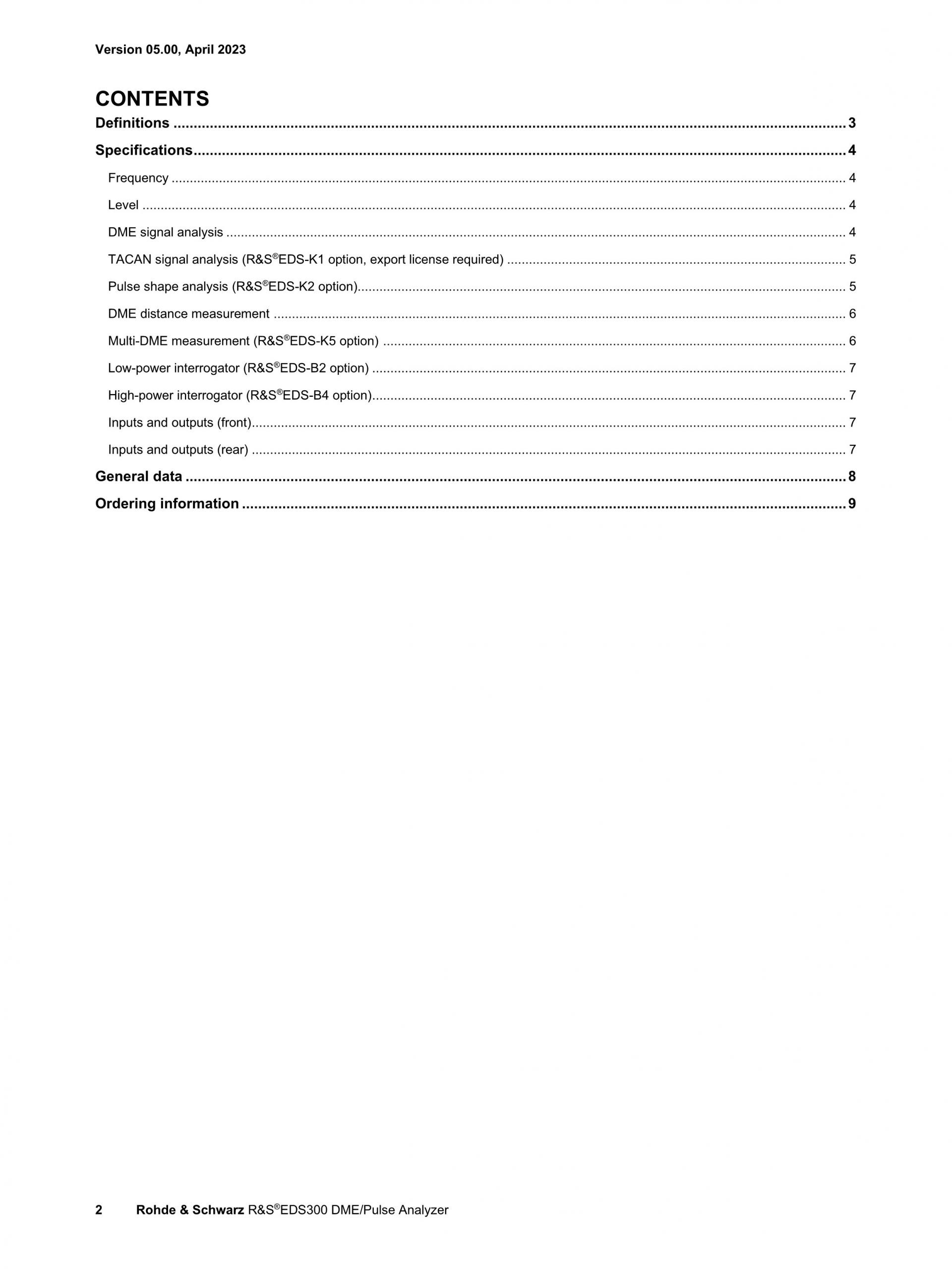 ROHDE & SCHWARZ 로데슈바르츠 로데슈바르즈 EDS300 DME/펄스 분석기 (가격문의)