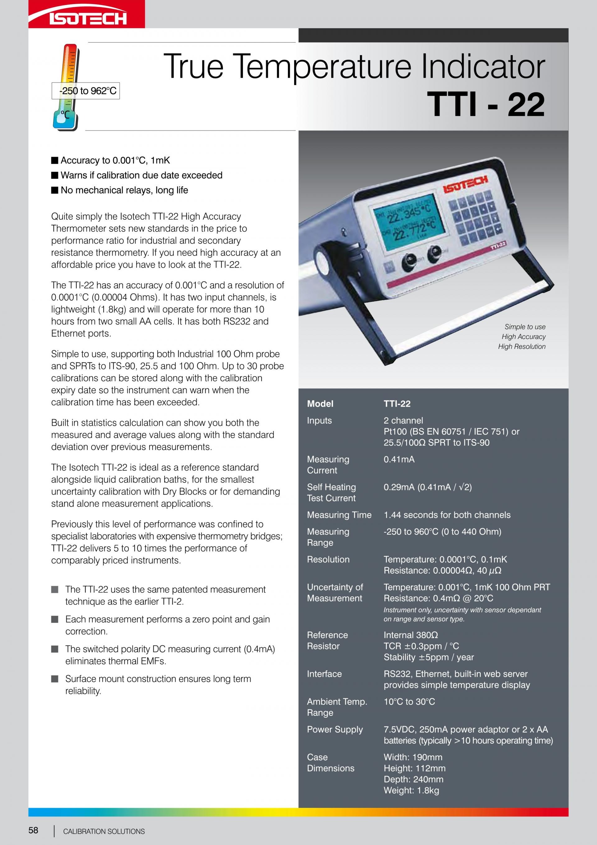 ISOTECH 아이소텍 TTI-22 | 정밀 온도 인디게이터 ()