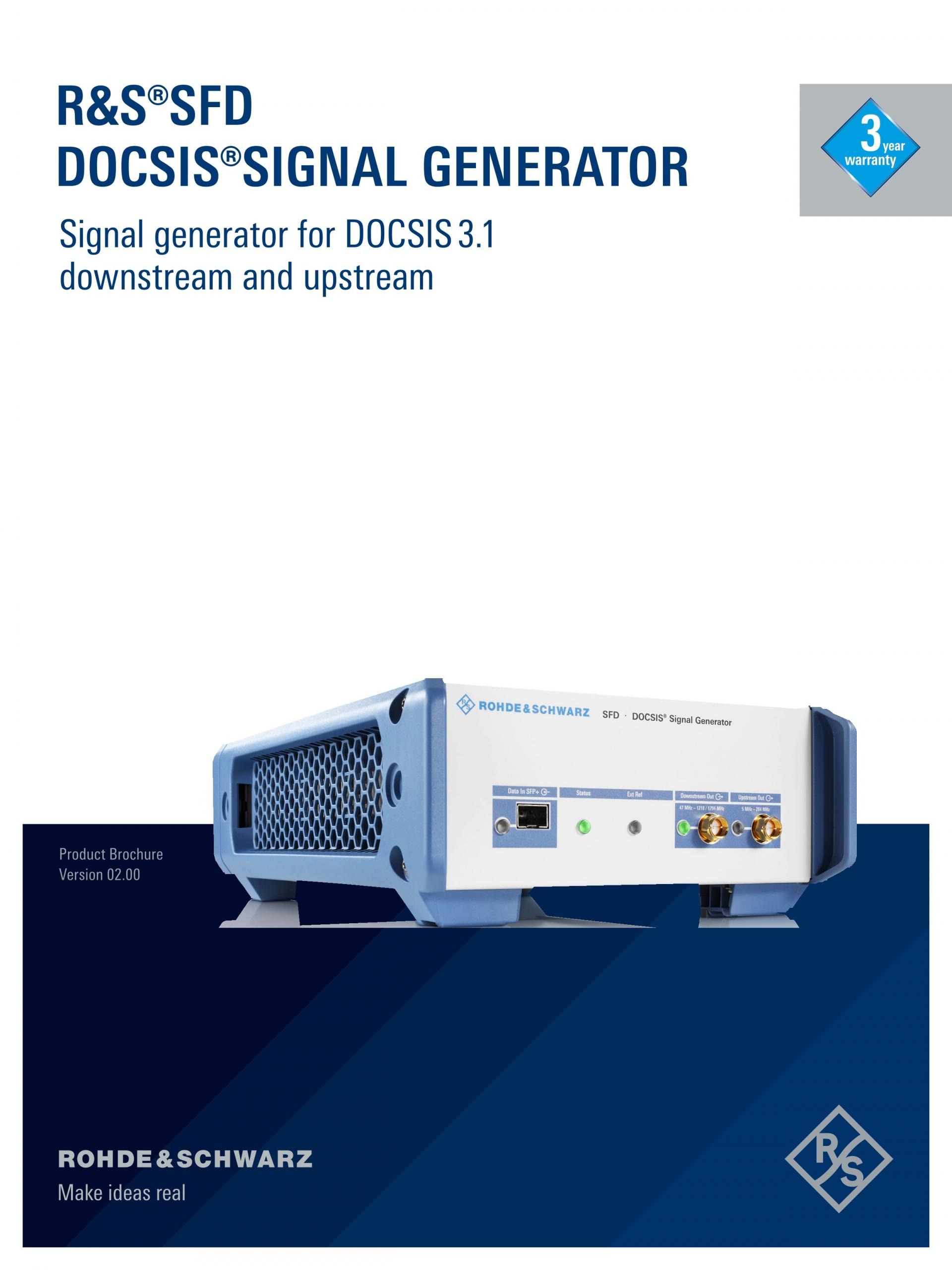 ROHDE & SCHWARZ 로데슈바르츠 로데슈바르즈 SFD DOCSIS 신호 발생기 (가격문의)
