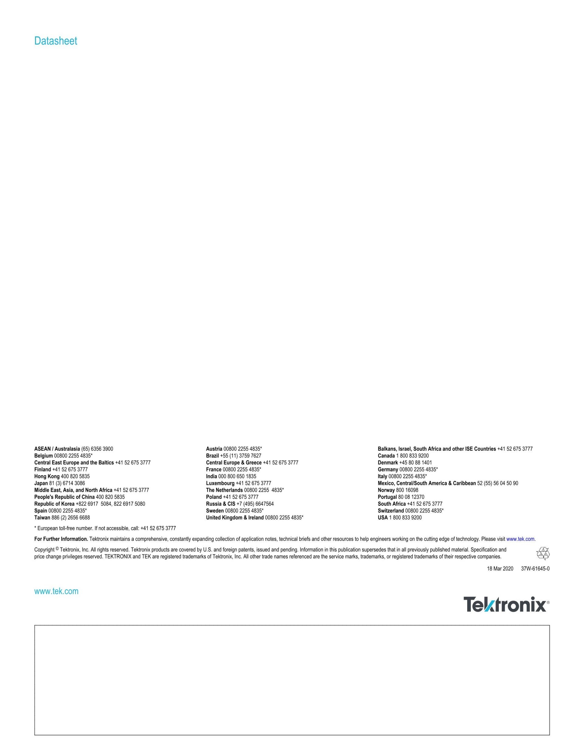 TEKTRONIX 텍트로닉스 RSA7100 광대역 신호 분석기 시리즈 RSA7100A / RSA7100B (가격문의)