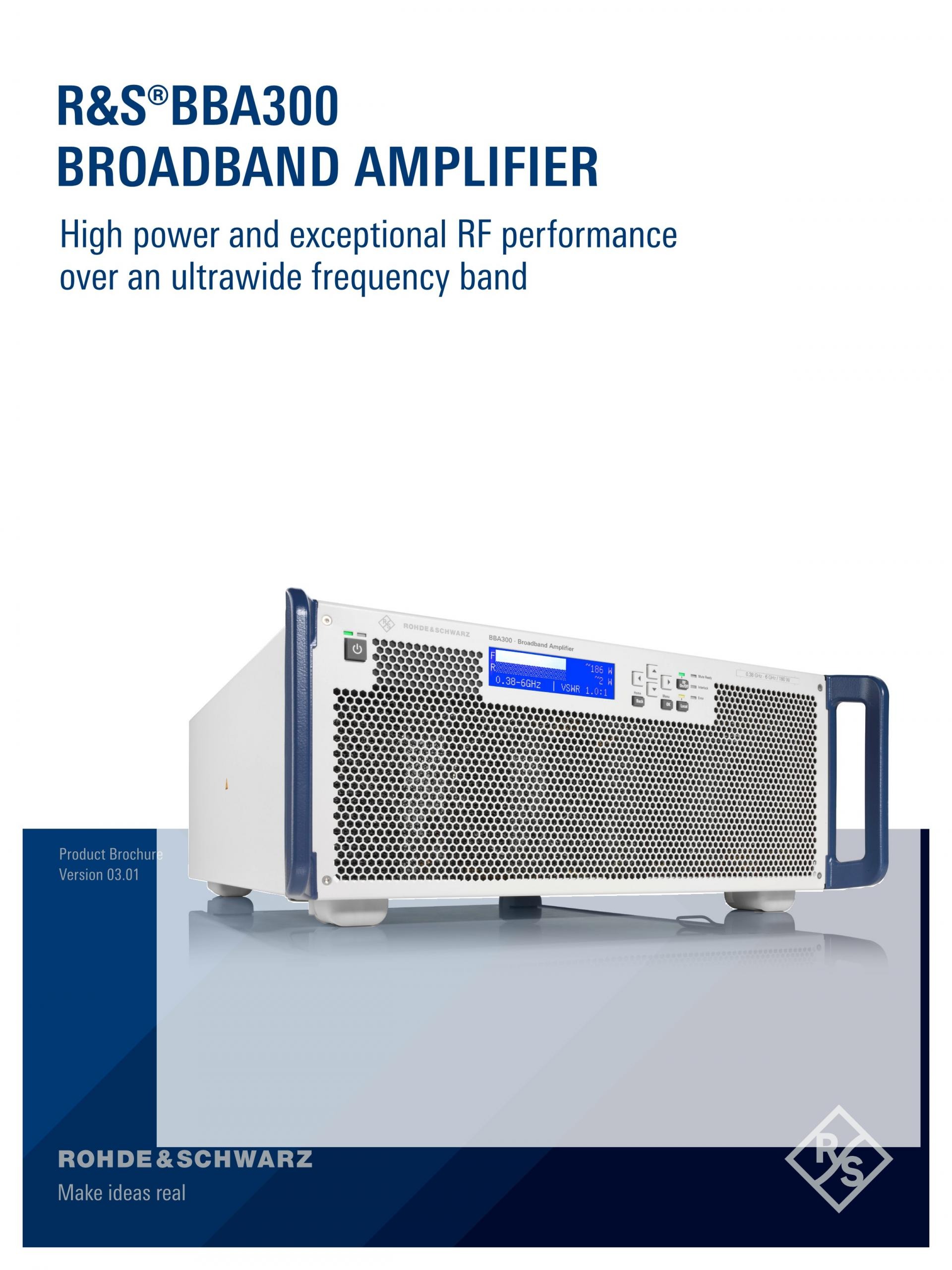 ROHDE & SCHWARZ 로데슈바르츠 로데슈바르즈 BBA300 – 광대역 증폭기 (가격문의)
