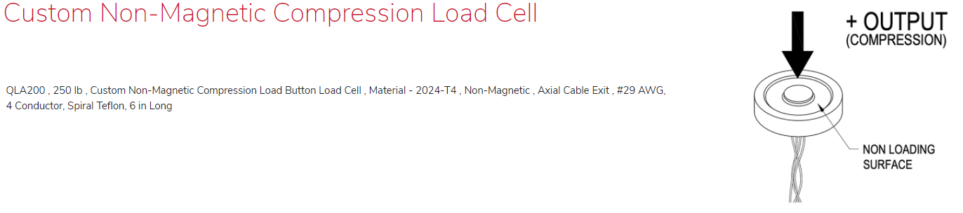 FUTEK 퓨텍 QLA200 Custom Non-Magnetic Compression Load Cell - QSH00396 – 굿맨시스템 ()