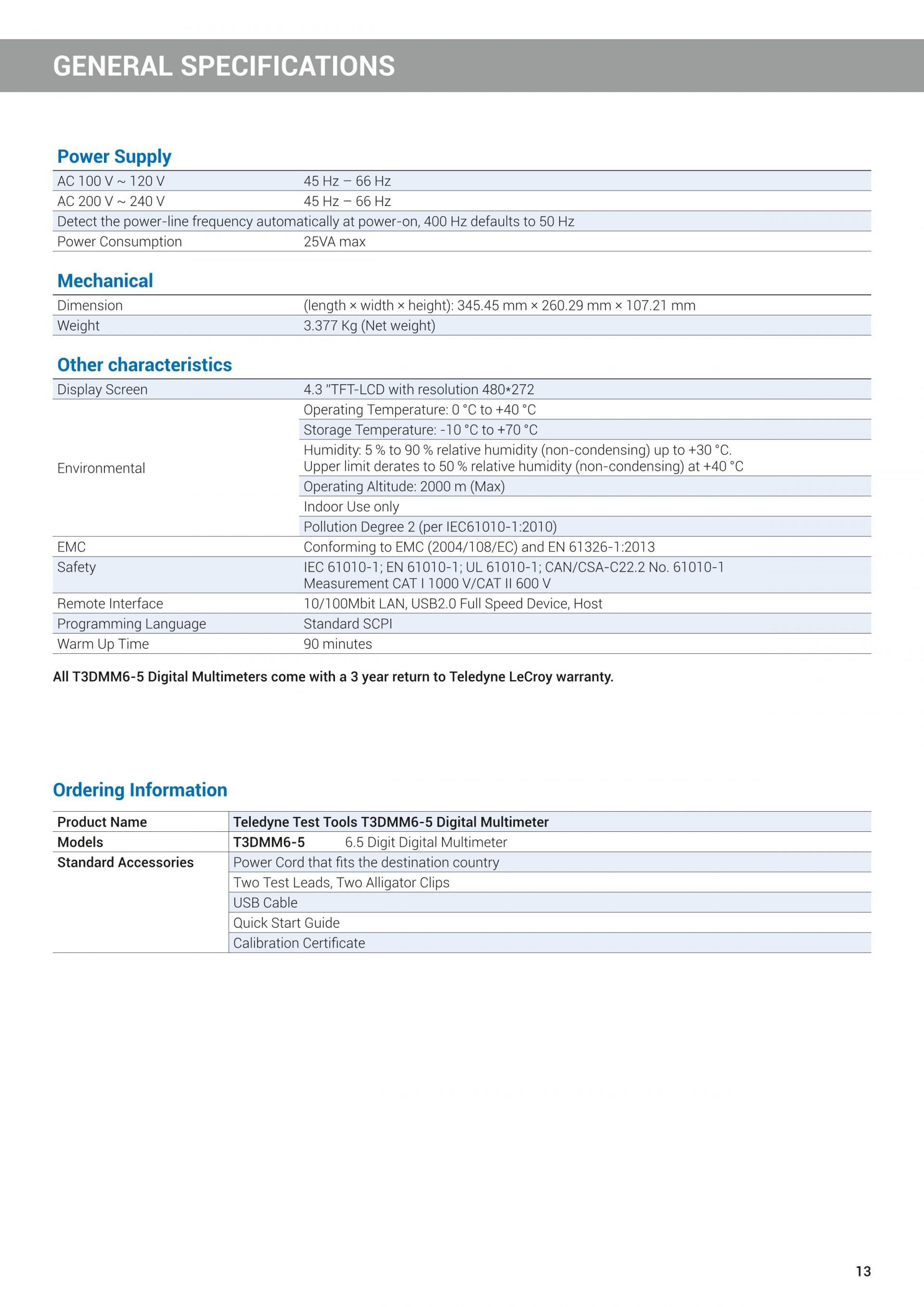 LECROY 르크로이 T3DMM 시리즈 디지털 멀티미터 (가격문의) T3DMM4-5 / T3DMM6-5 – 굿맨시스템