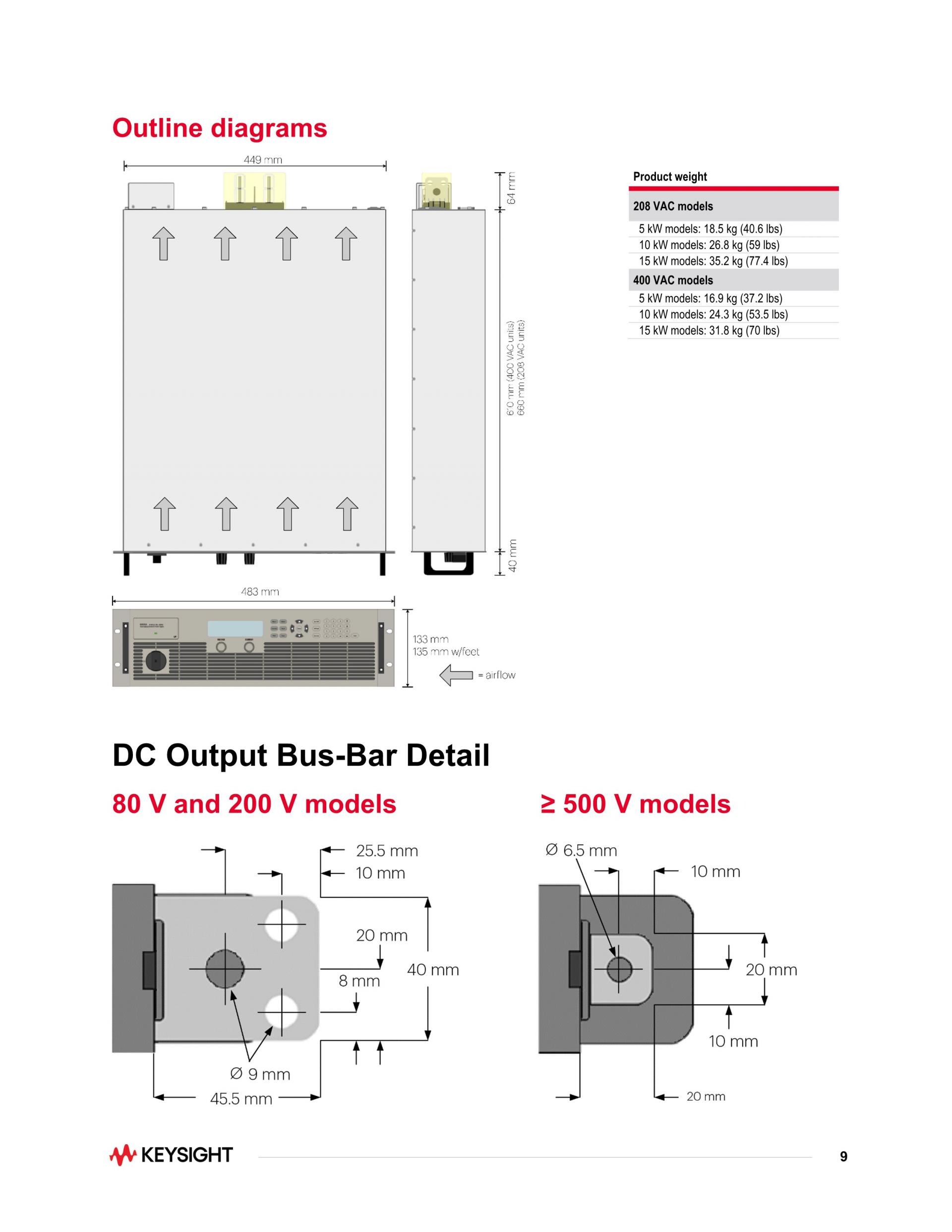 KEYSIGHT 키사이트 N8928A (가격문의) 자동 범위 조정 시스템 DC 전원 공급기, 500V, 60A, 10000W, 208VAC