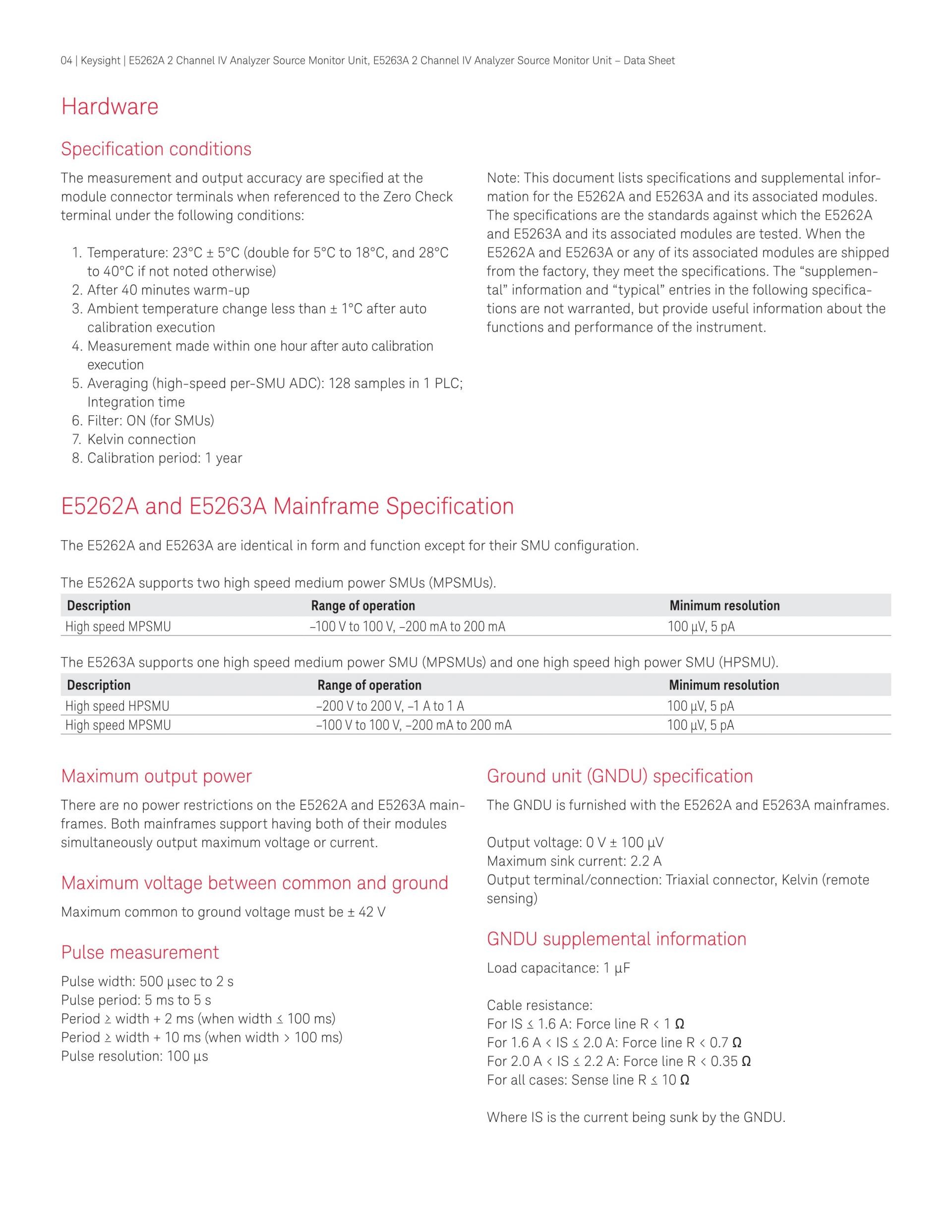 키사이트 KEYSIGHT E5262A 2 채널 IV 분석기 / 소스 모니터 유닛(두 개의 중간 전력 SMU) (가격문의)