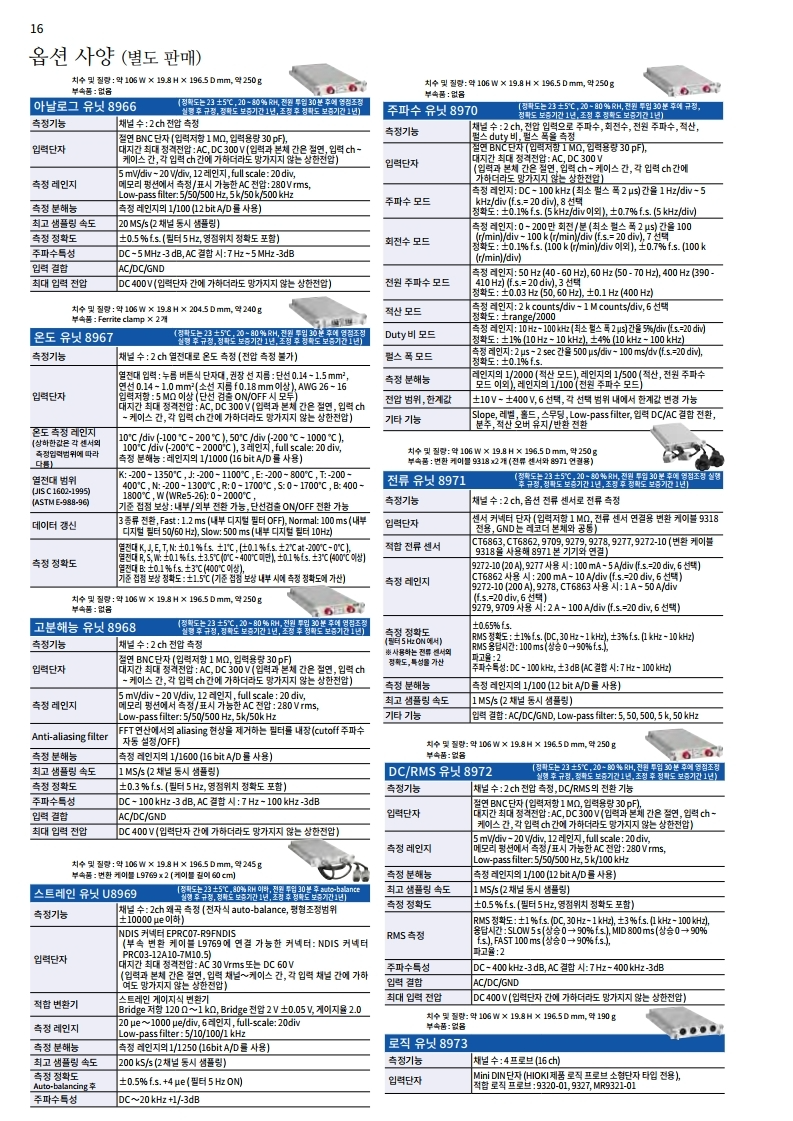 히오키 HIOKI MR8847A 메모리 하이코더 (가격문의)