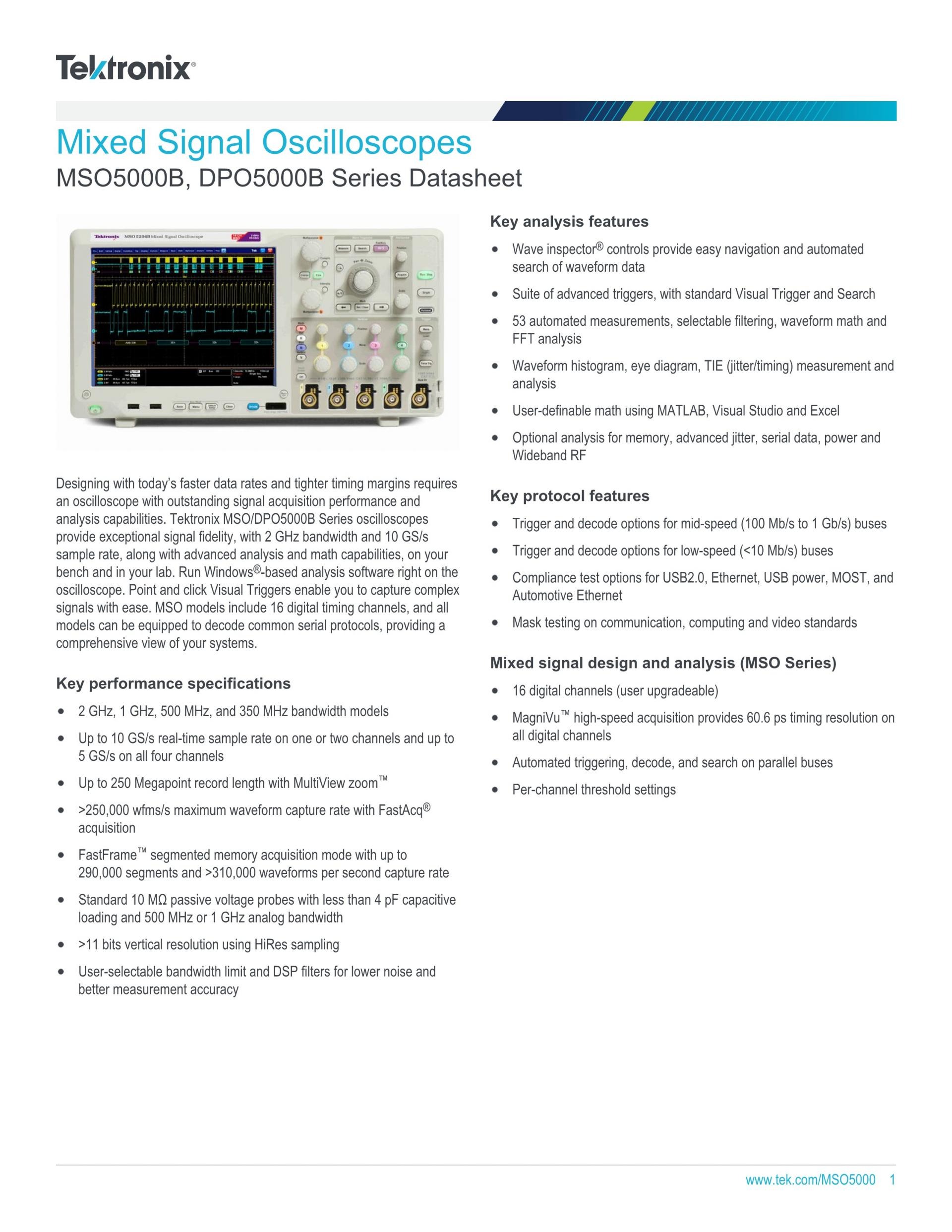 TEKTRONIX 텍트로닉스 MSO5054B 오실로스코프 ()