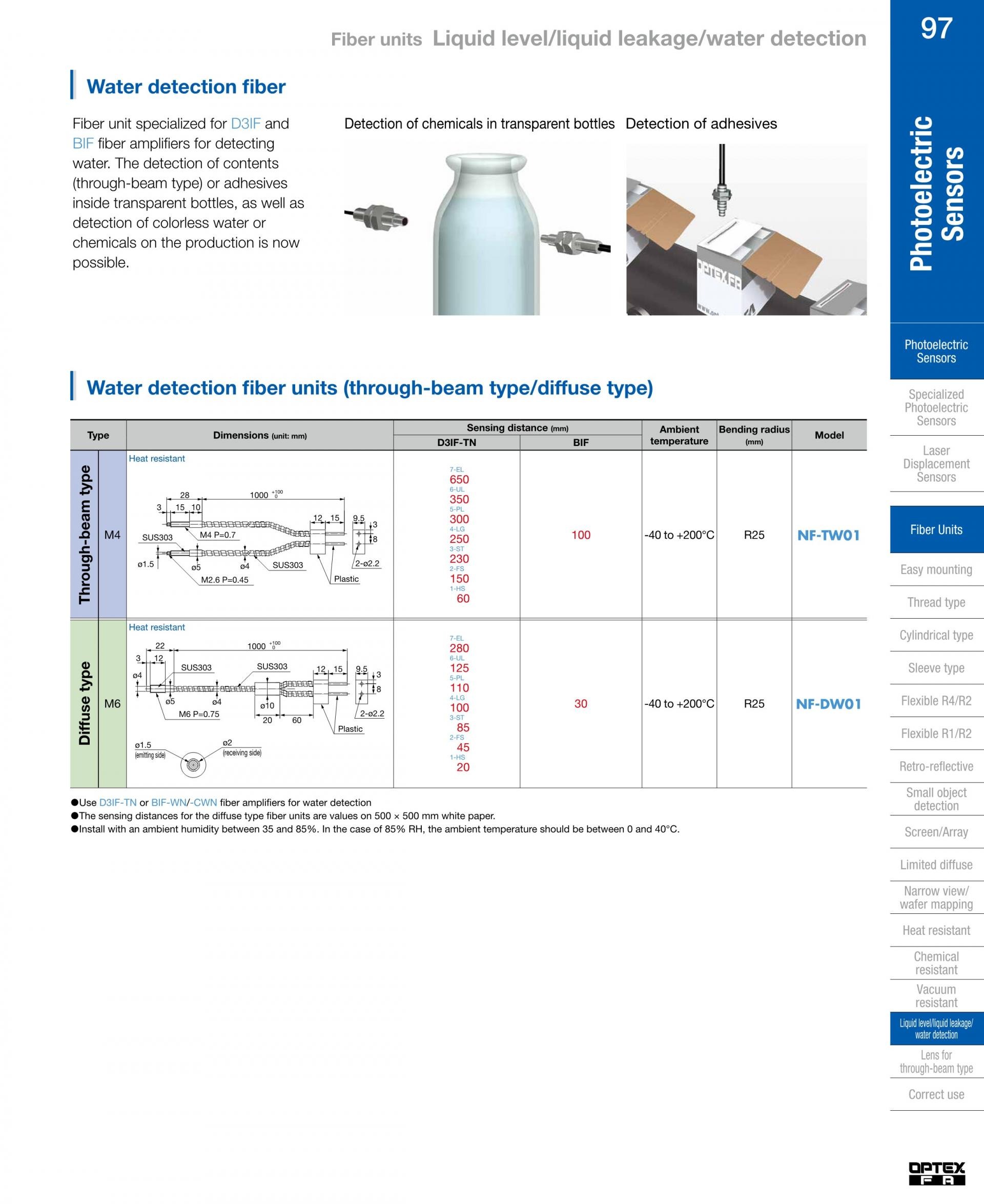 옵텍스 에프에이 OPTEX FA LIQUID LEVEL & LIQUID LEAK DETECTION 액체 레벨 & 액체누출감지센서 – 굿맨시스템 (가격문의)