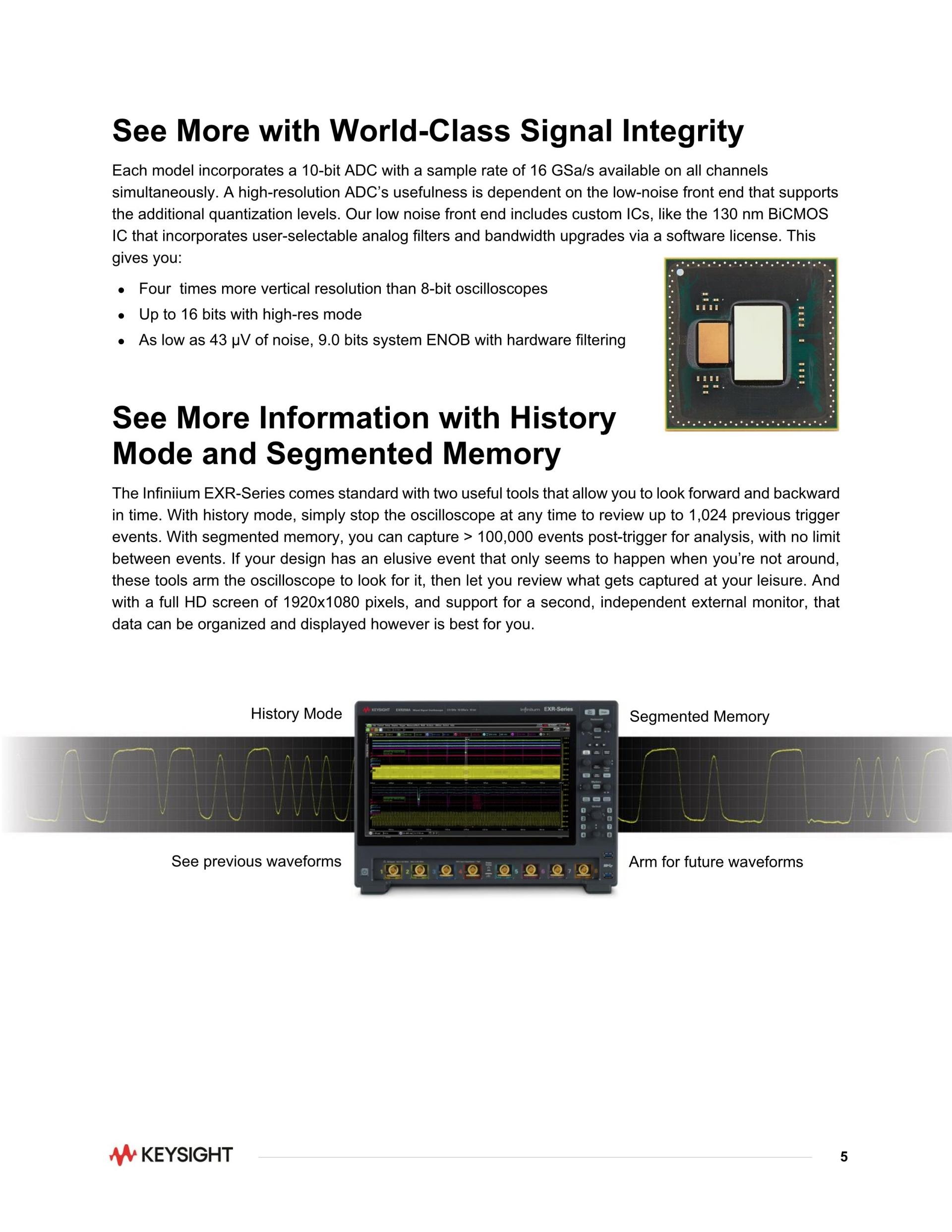 키사이트 KEYSIGHT EXR104A Infiniium EXR-시리즈 오실로스코프: 1 GHz, 4 채널