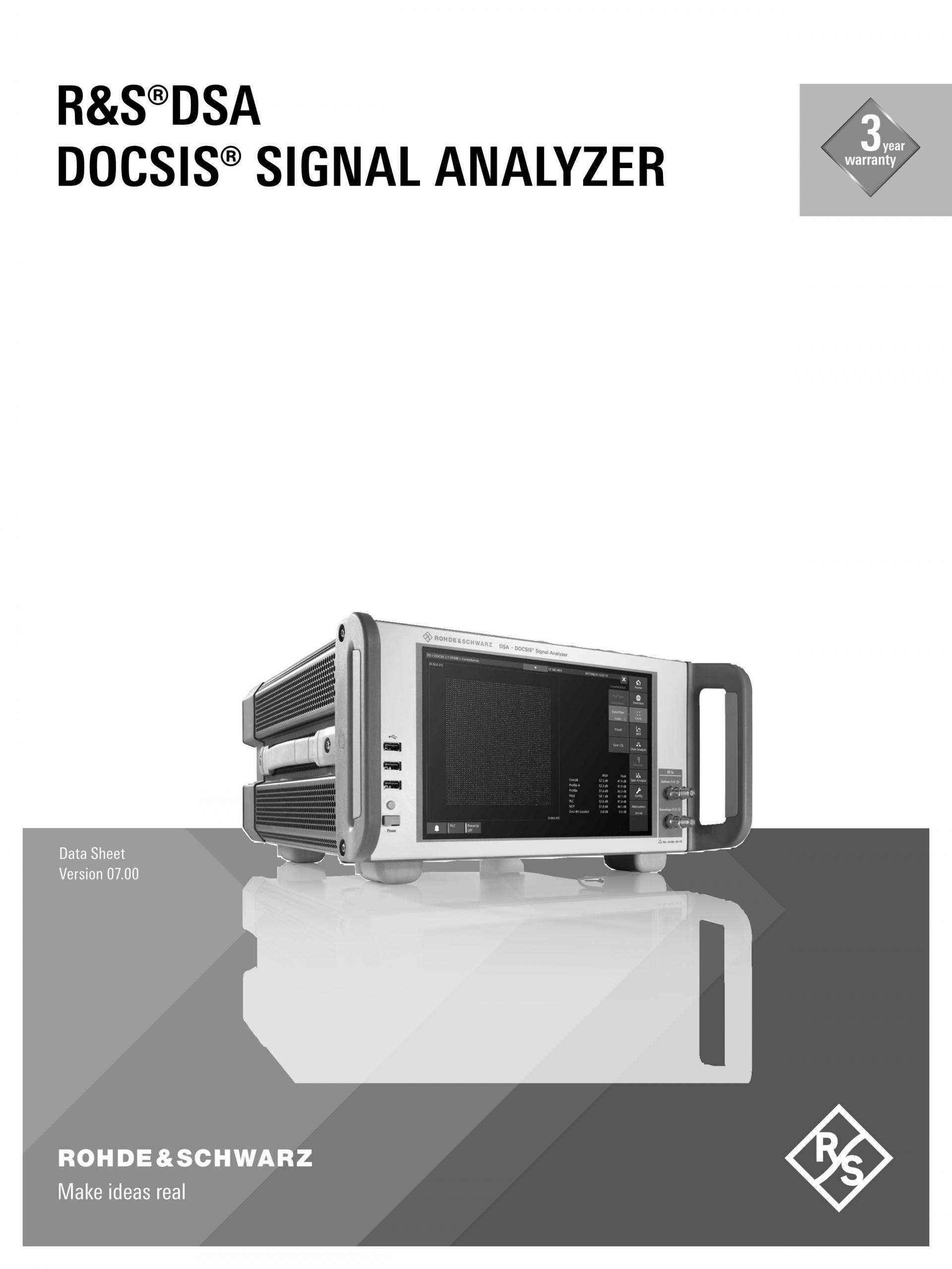 로데슈바르즈 ROHDE & SCHWARZ - DSA DOCSIS 신호 분석기 (가격문의)