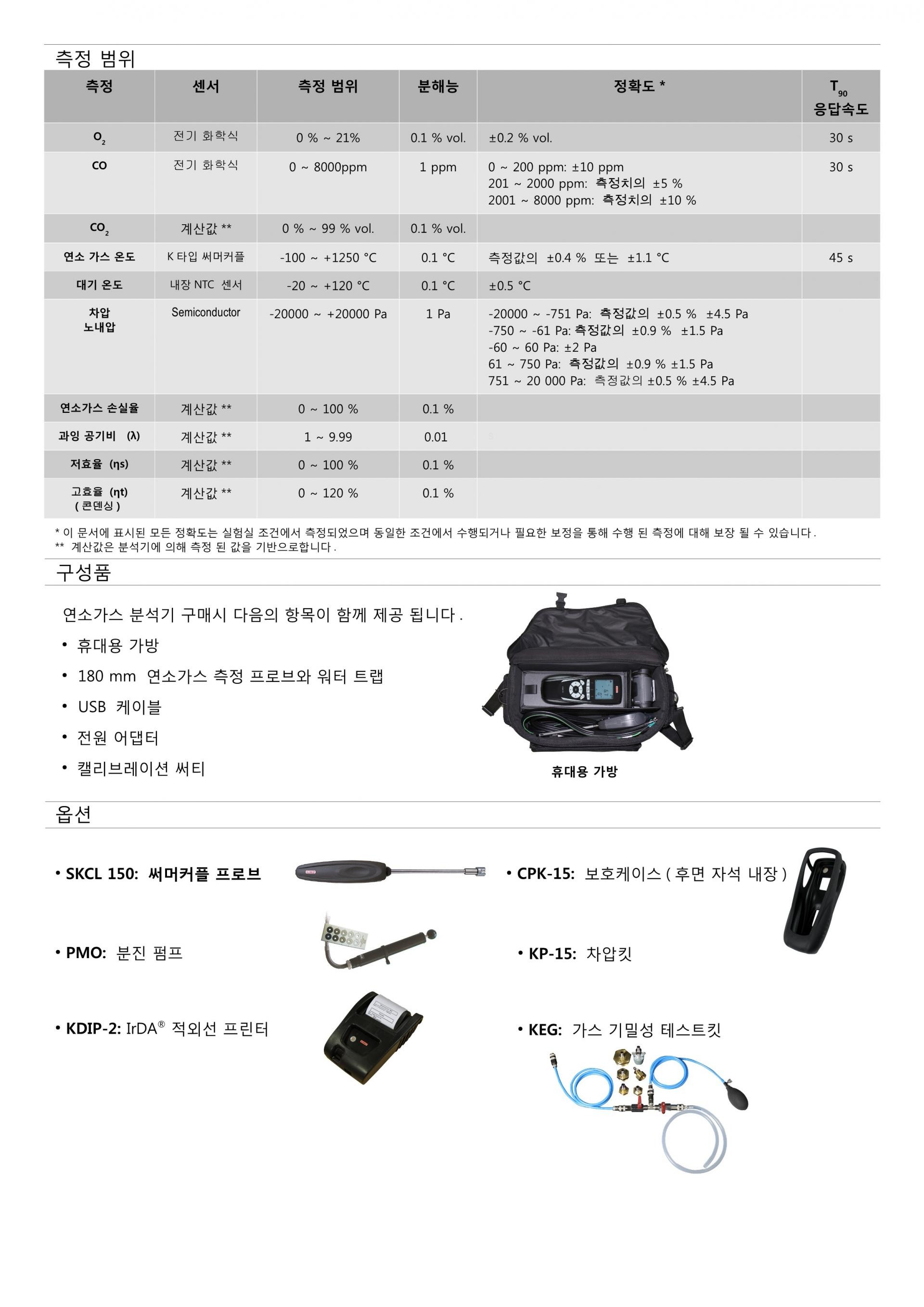 키모 KIMO KIGAZ50 연소가스분석기 (가격문의)