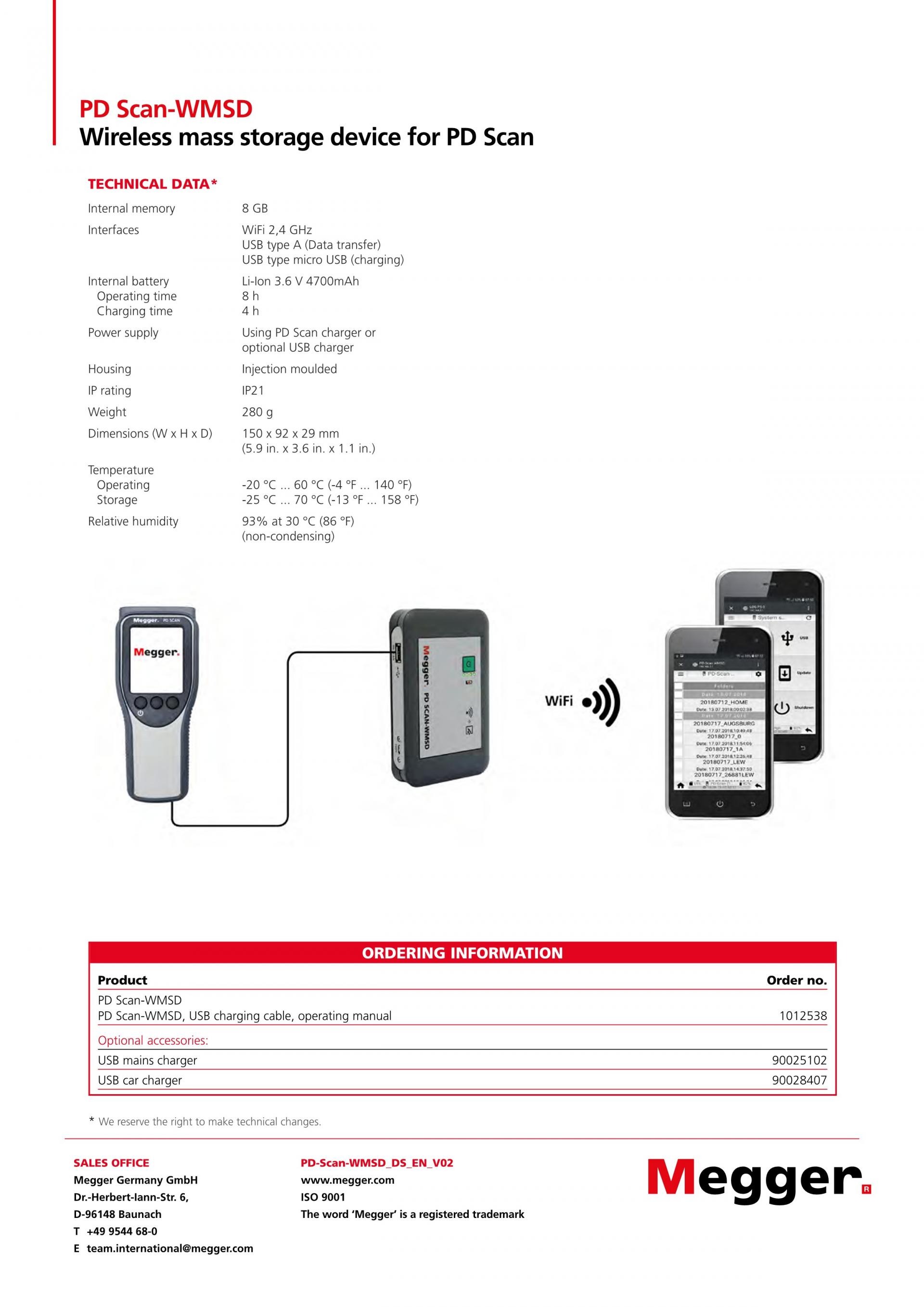 메거 MEGGER PD Scan 휴대용 PD 시험기