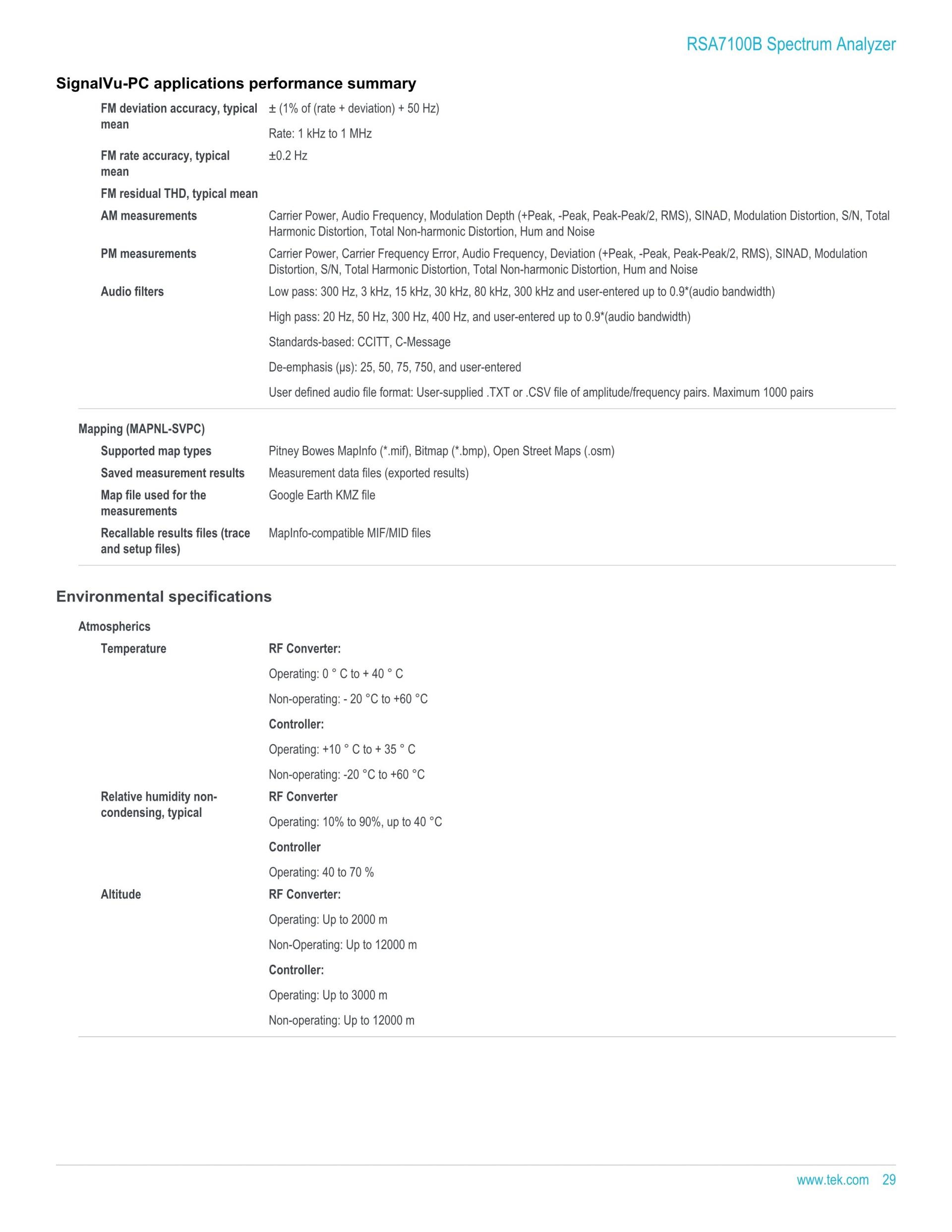 TEKTRONIX 텍트로닉스 RSA7100 광대역 신호 분석기 시리즈 RSA7100A / RSA7100B (가격문의)