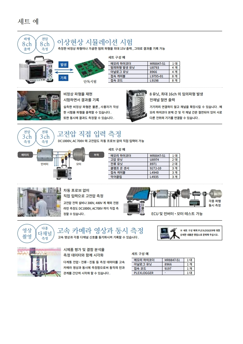 히오키 HIOKI MR8847A 메모리 하이코더 (가격문의)