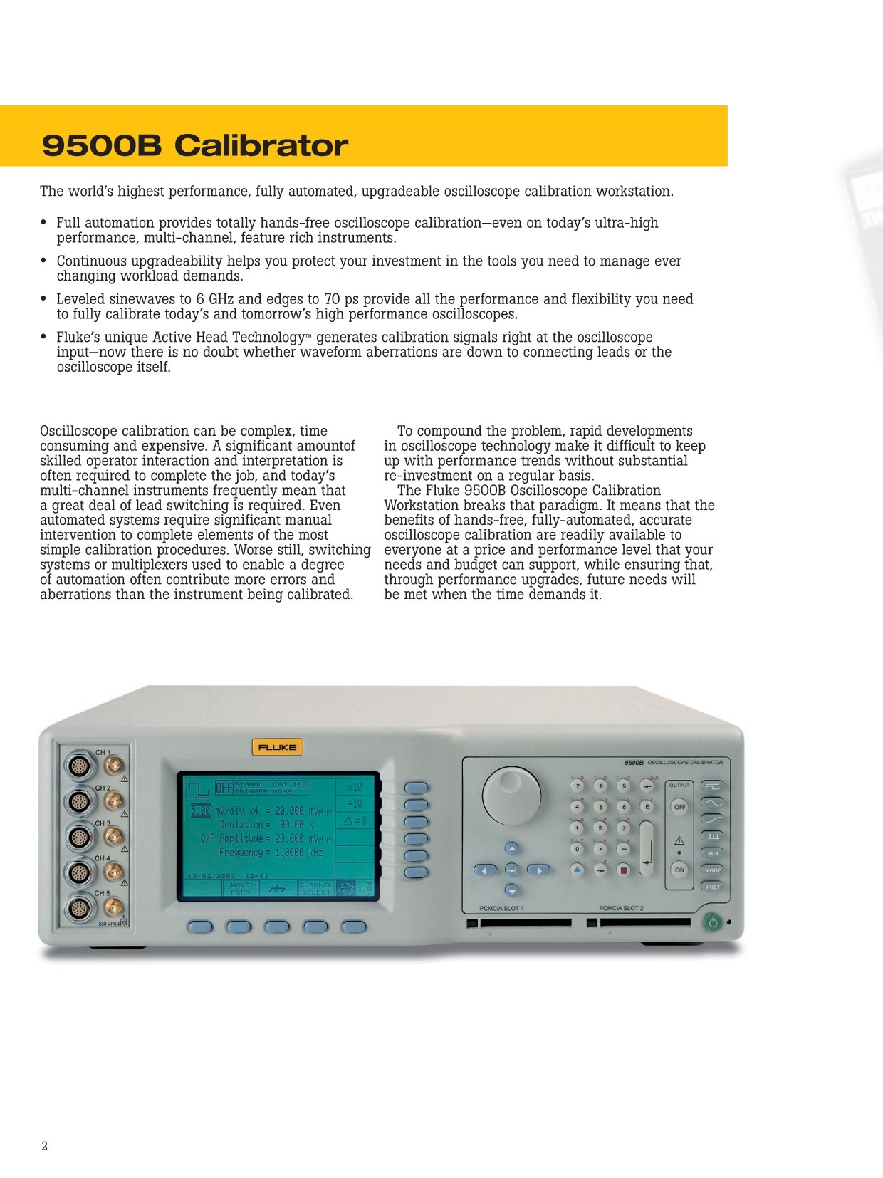 FLUKE 플루크 9500B – 오실로스코프 교정기 (가격문의)