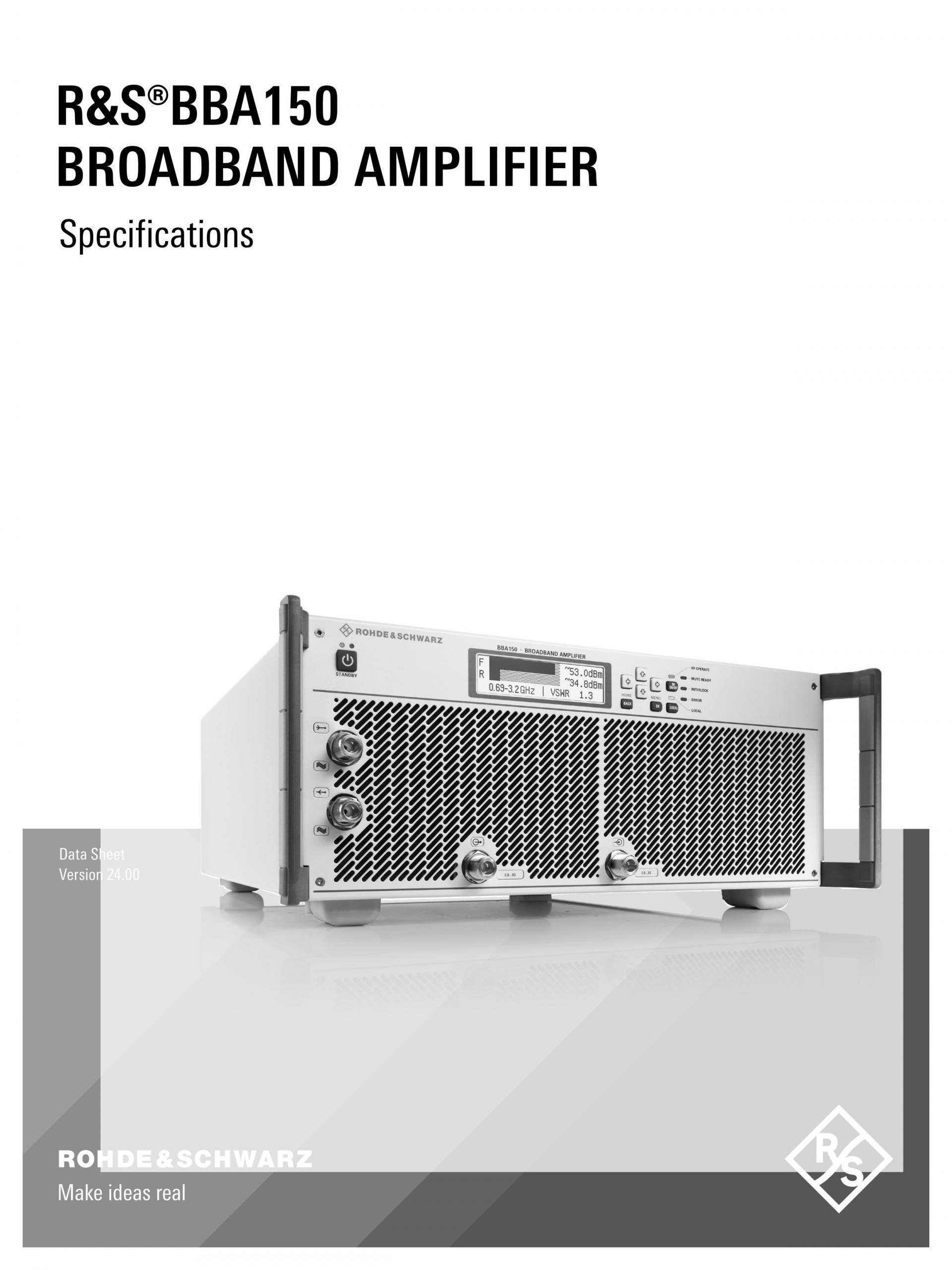 ROHDE & SCHWARZ 로데슈바르츠 로데슈바르즈 BBA150 광대역 증폭기 (가격문의)
