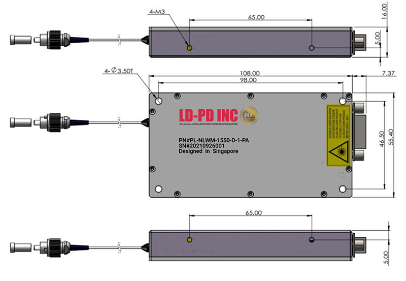 Narrow Line Module 1550nm Narrow linewidth single-frequency laser Module : Narrow Linewidth