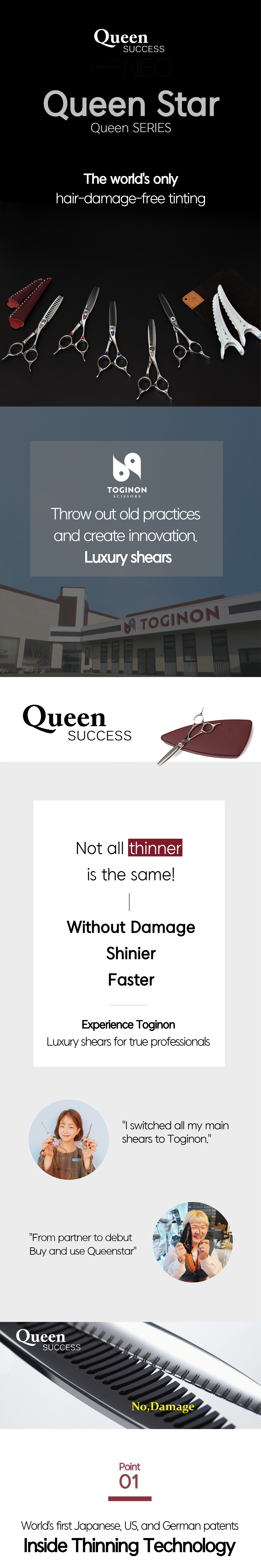 TOGINON PROFESSIONAL SALON SHEAR - TOGINON QUEEN STAR 5.8 (20